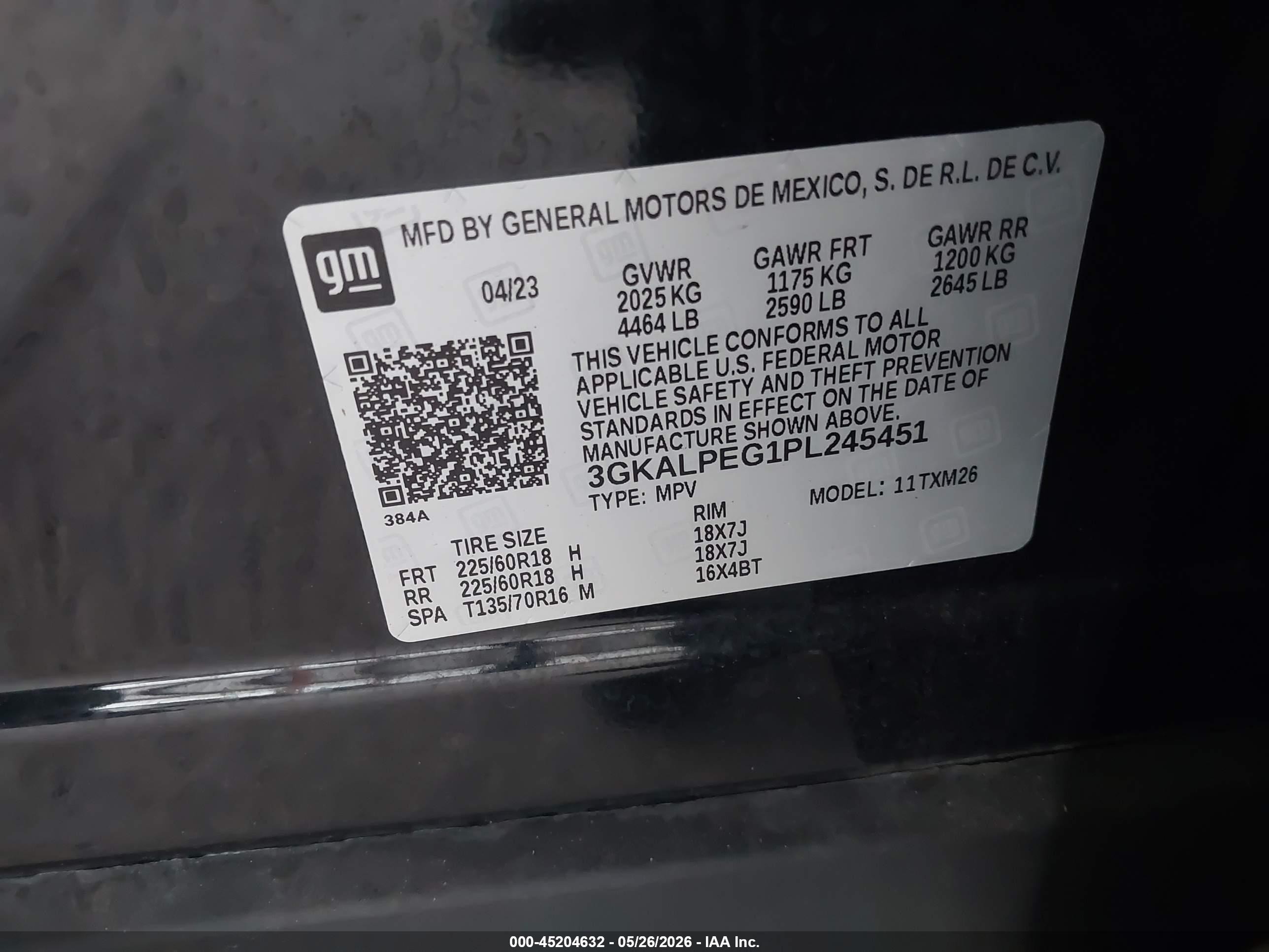 2023 Gmc Terrain Fwd Slt Черный vin: 3GKALPEG1PL245451