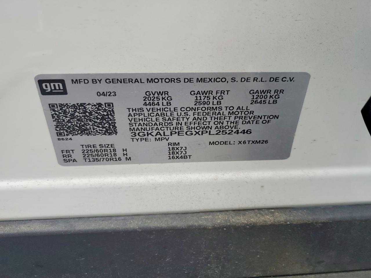 2023 Gmc Terrain Slt White vin: 3GKALPEGXPL252446