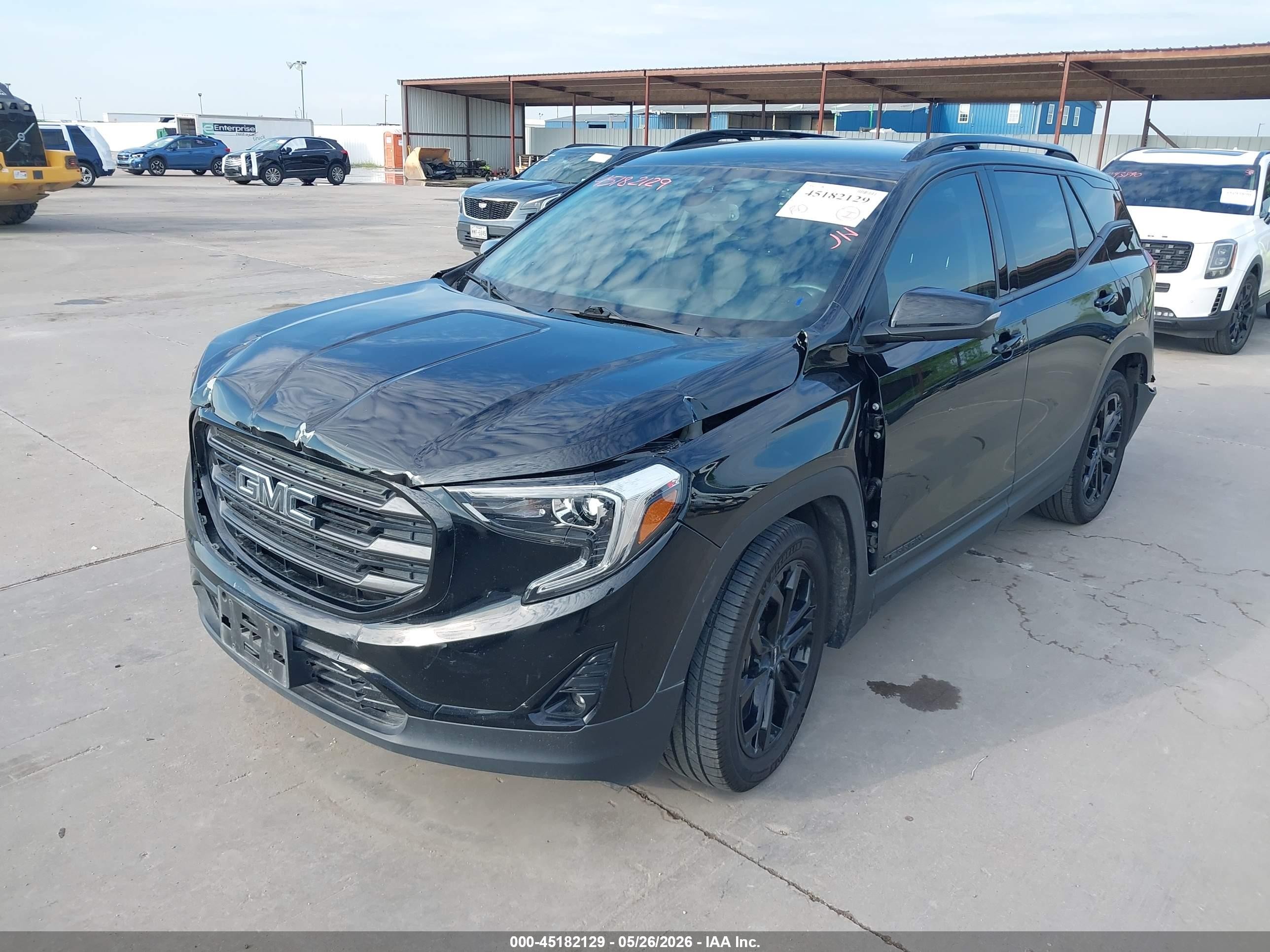 2020 Gmc Terrain Fwd Slt Black vin: 3GKALPEV1LL258452
