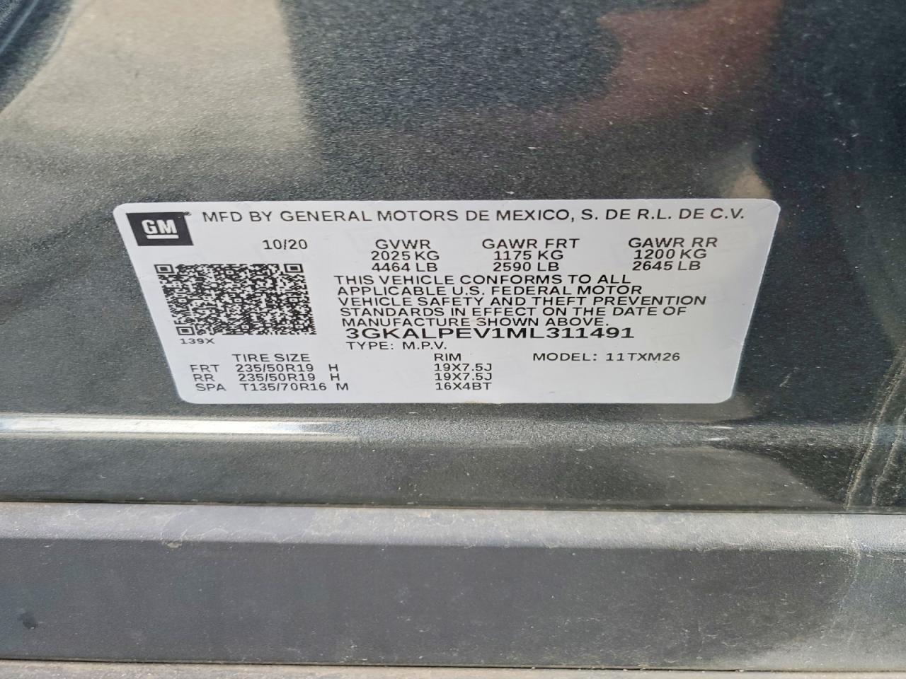 2021 Gmc Terrain Slt Charcoal vin: 3GKALPEV1ML311491