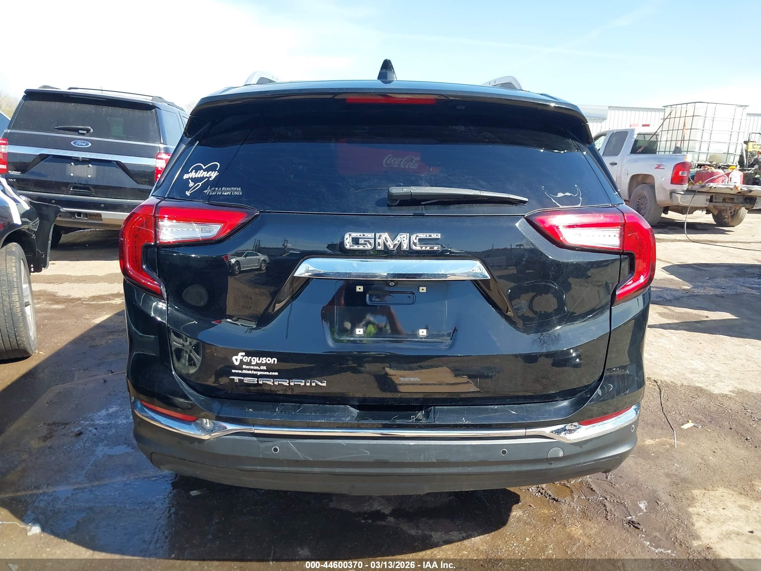 2022 Gmc Terrain Fwd Slt Черный vin: 3GKALPEV3NL105672