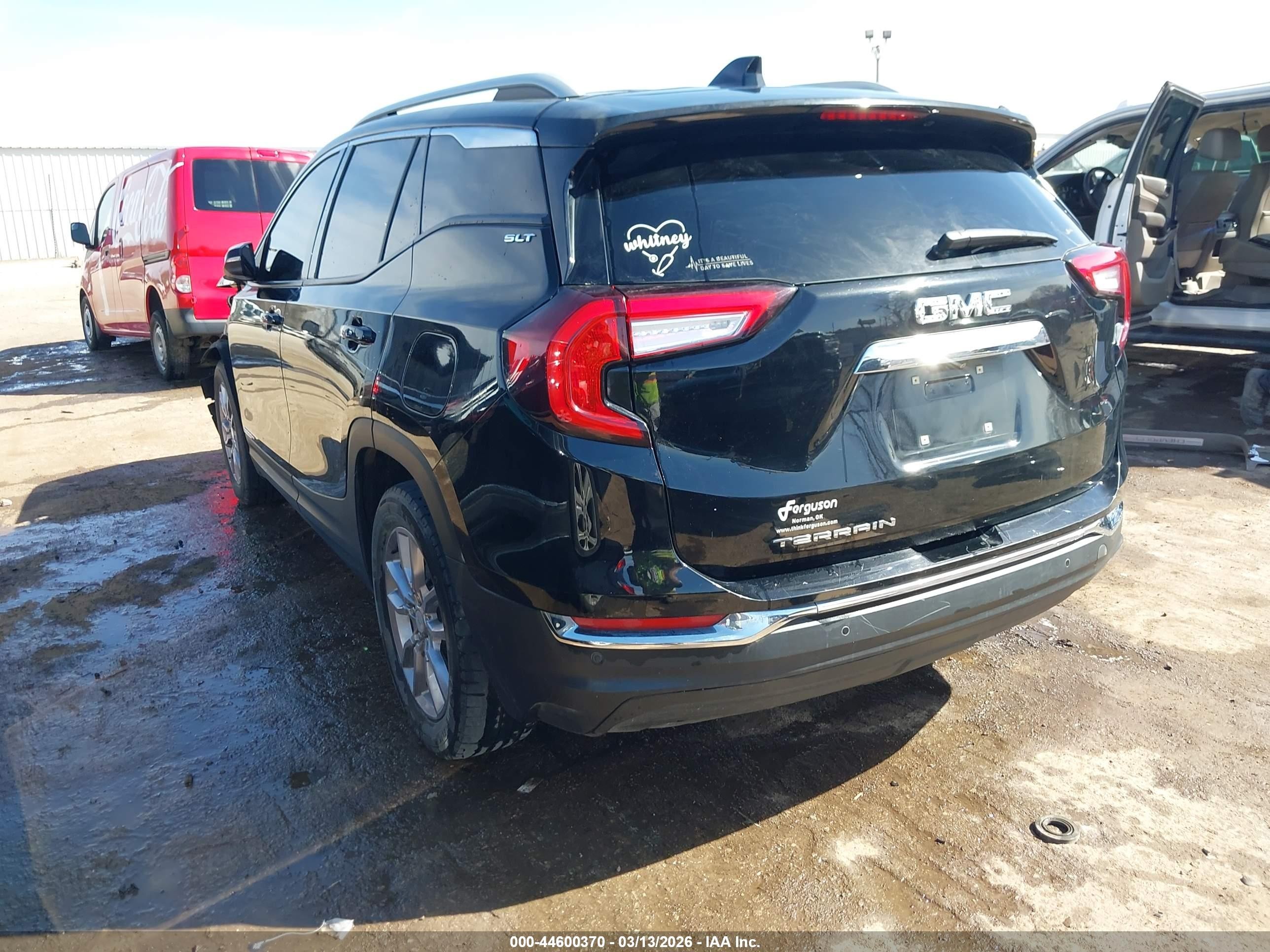 2022 Gmc Terrain Fwd Slt Черный vin: 3GKALPEV3NL105672
