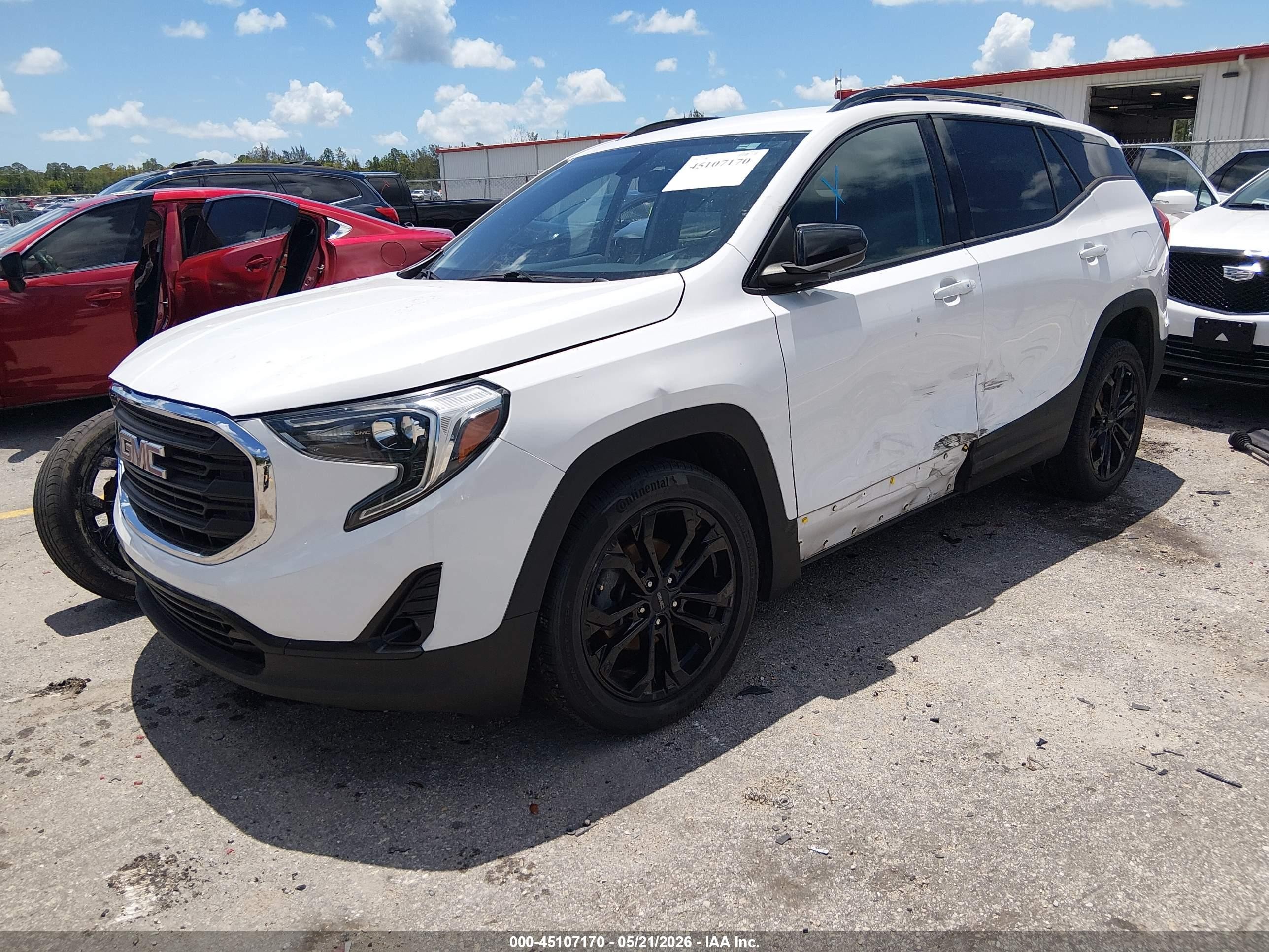 2019 Gmc Terrain Slt White vin: 3GKALPEV4KL270707