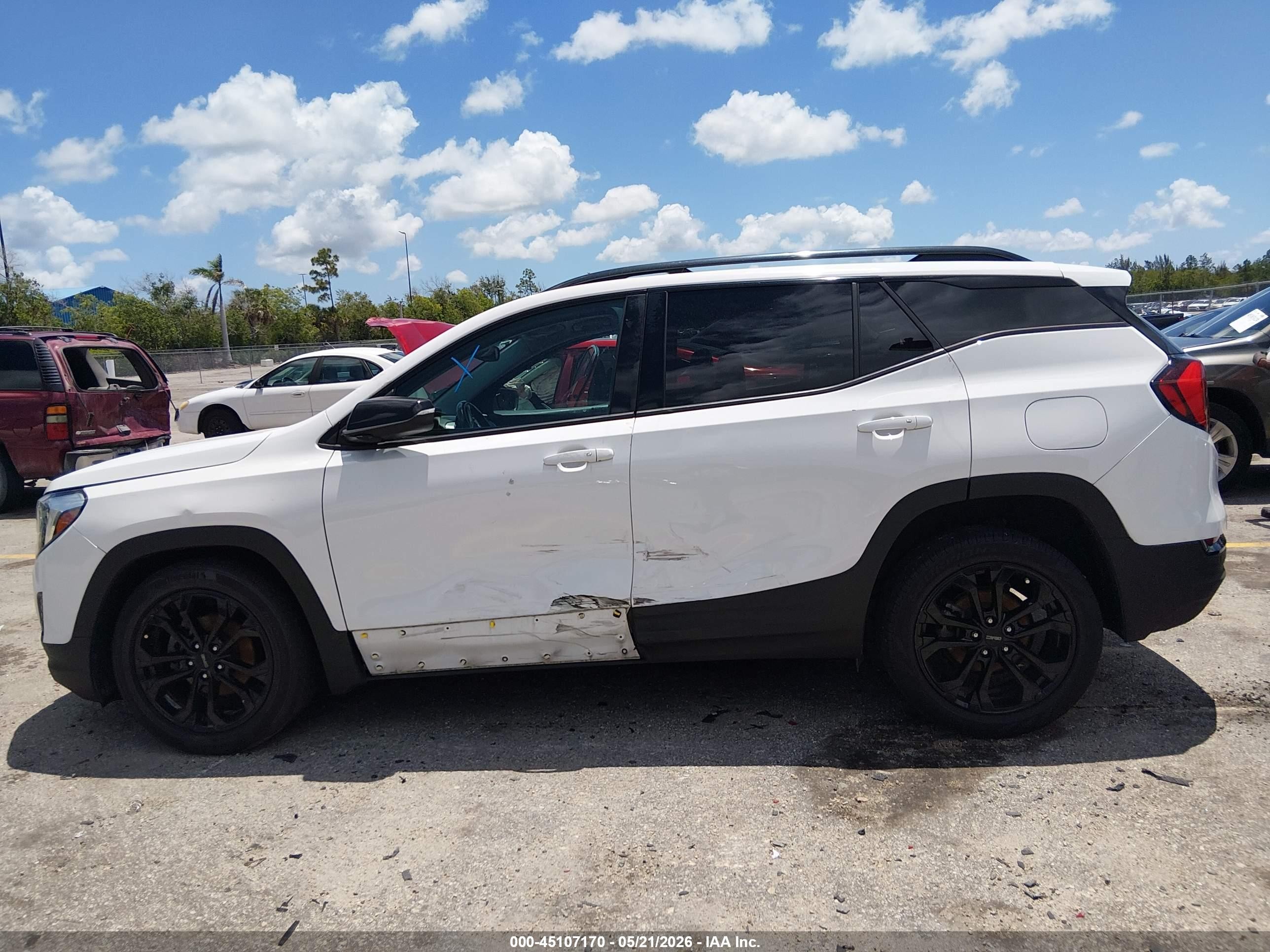 2019 Gmc Terrain Slt White vin: 3GKALPEV4KL270707