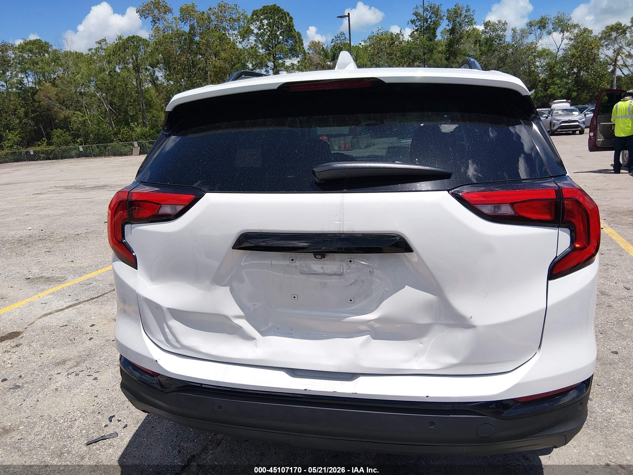 2019 Gmc Terrain Slt White vin: 3GKALPEV4KL270707