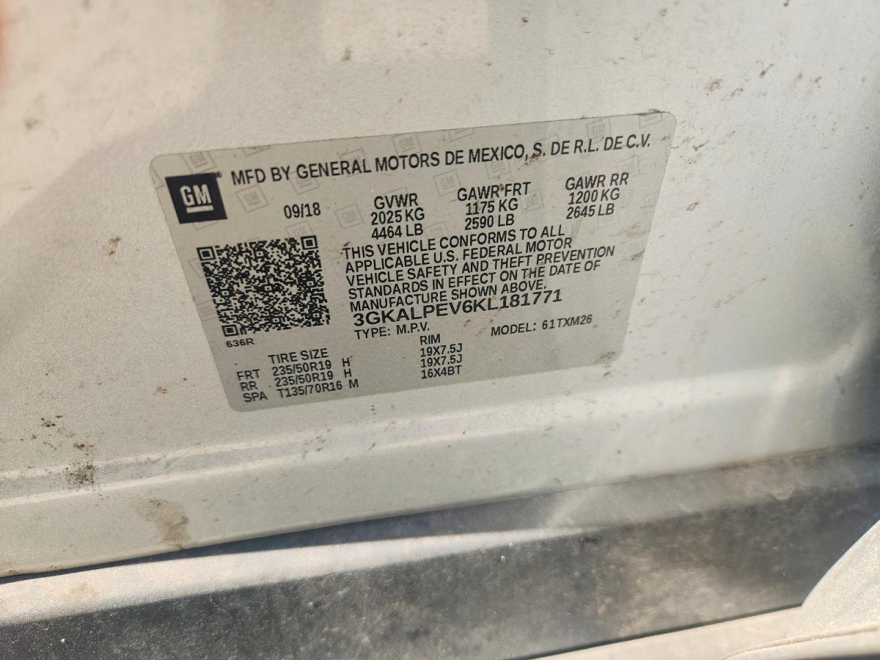 2019 Gmc Terrain Slt Silver vin: 3GKALPEV6KL181771