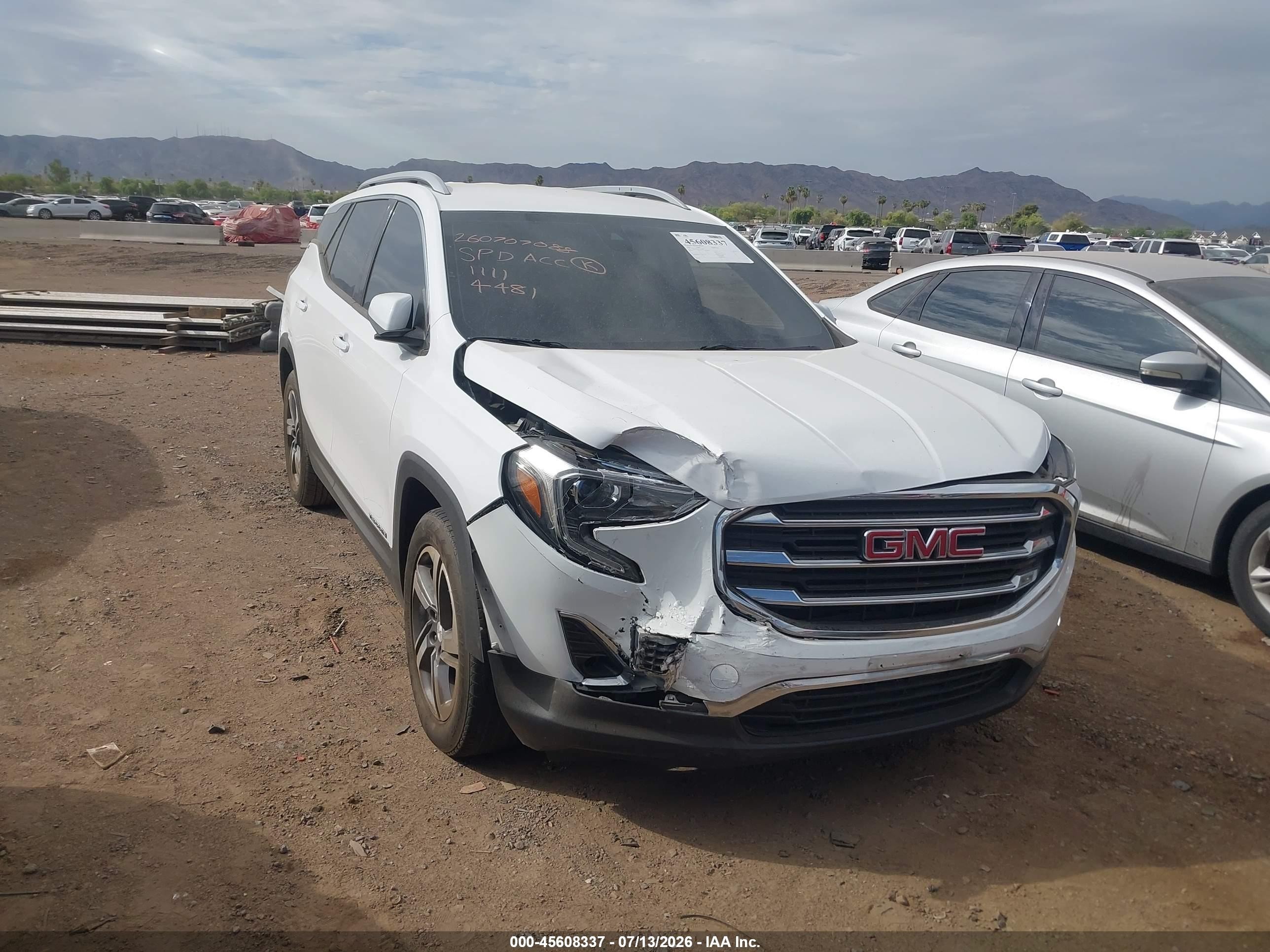 2020 Gmc Terrain Fwd Slt Белый vin: 3GKALPEV9LL234481