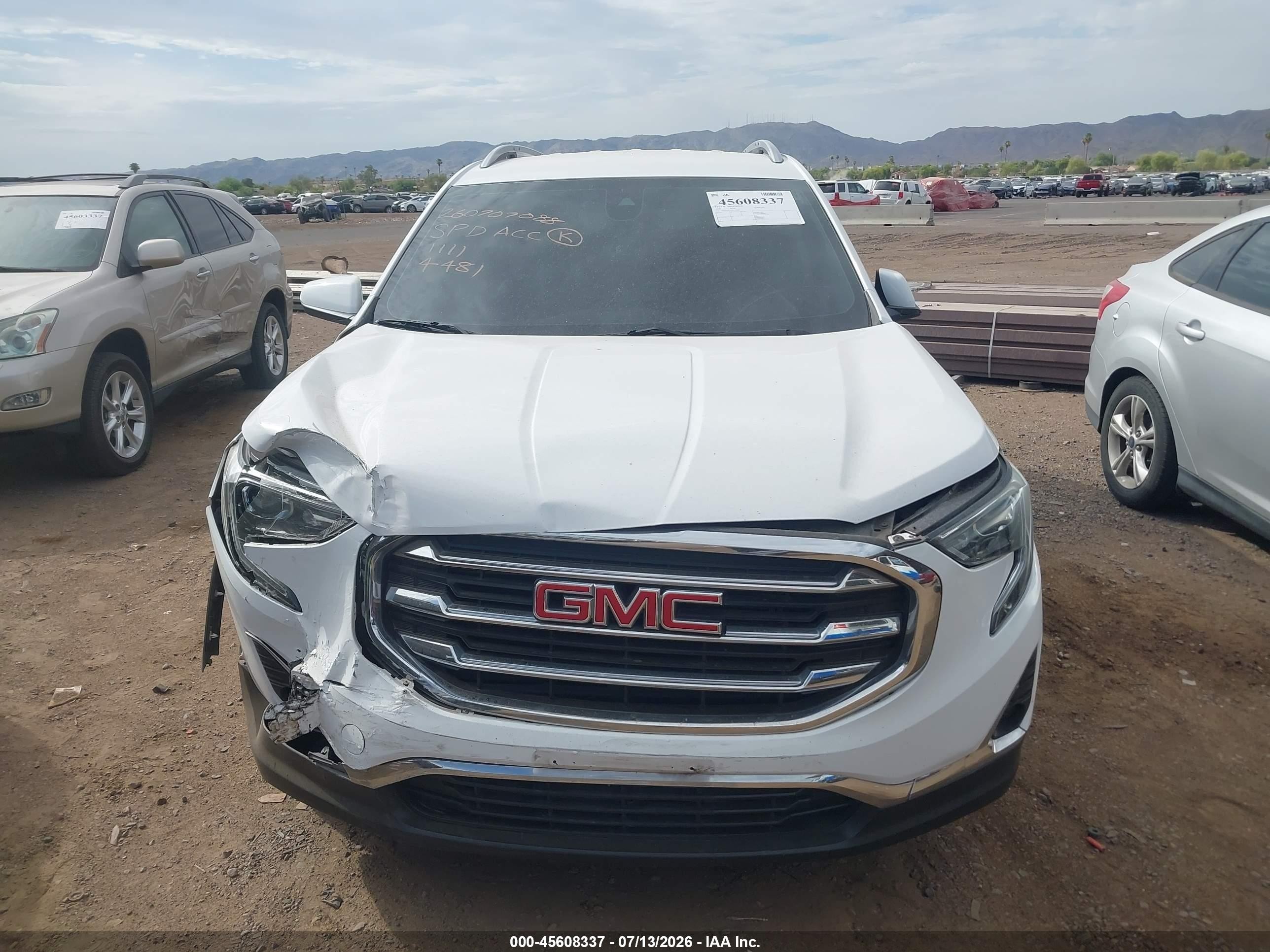 2020 Gmc Terrain Fwd Slt White vin: 3GKALPEV9LL234481