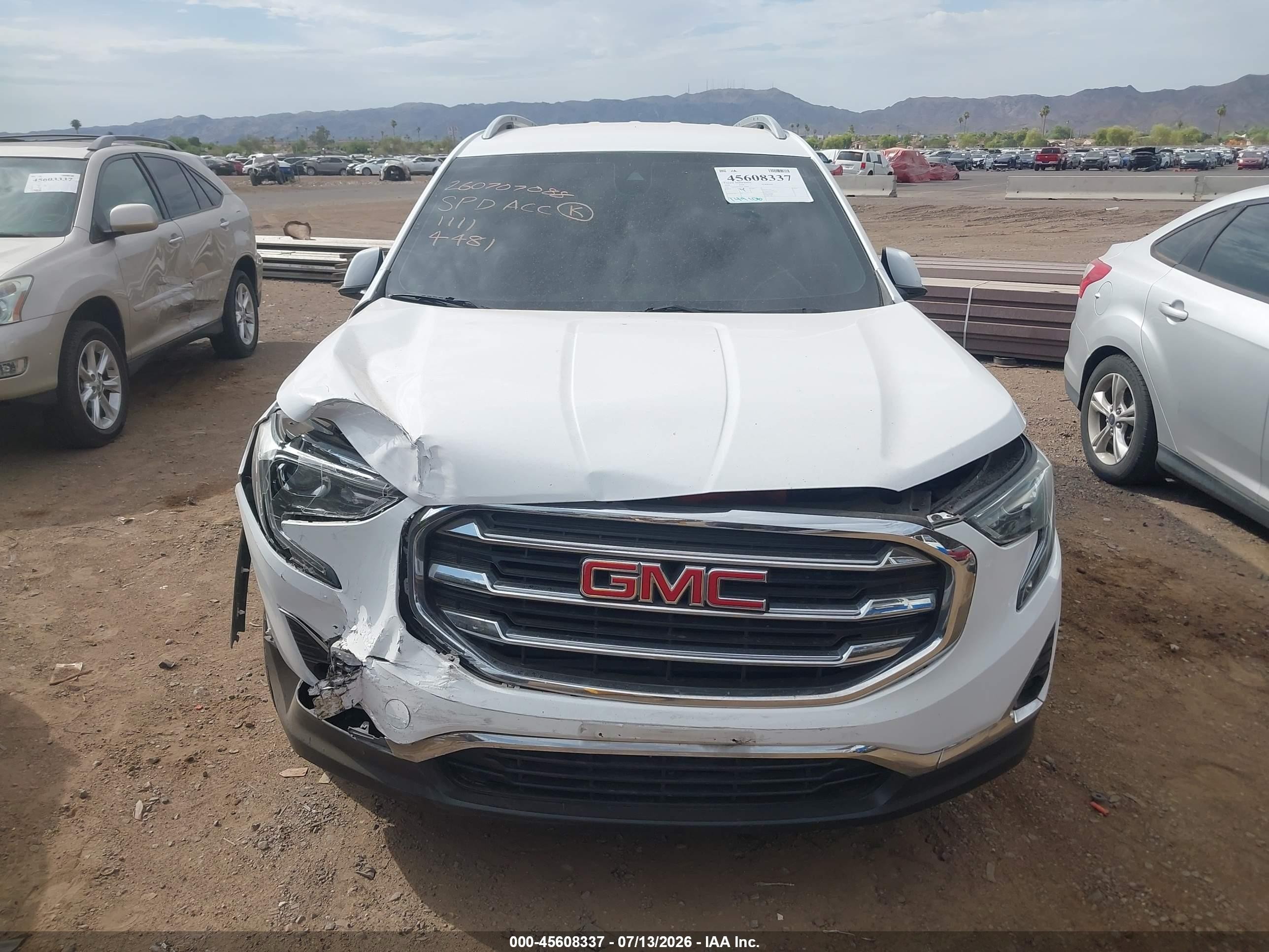 2020 Gmc Terrain Fwd Slt White vin: 3GKALPEV9LL234481