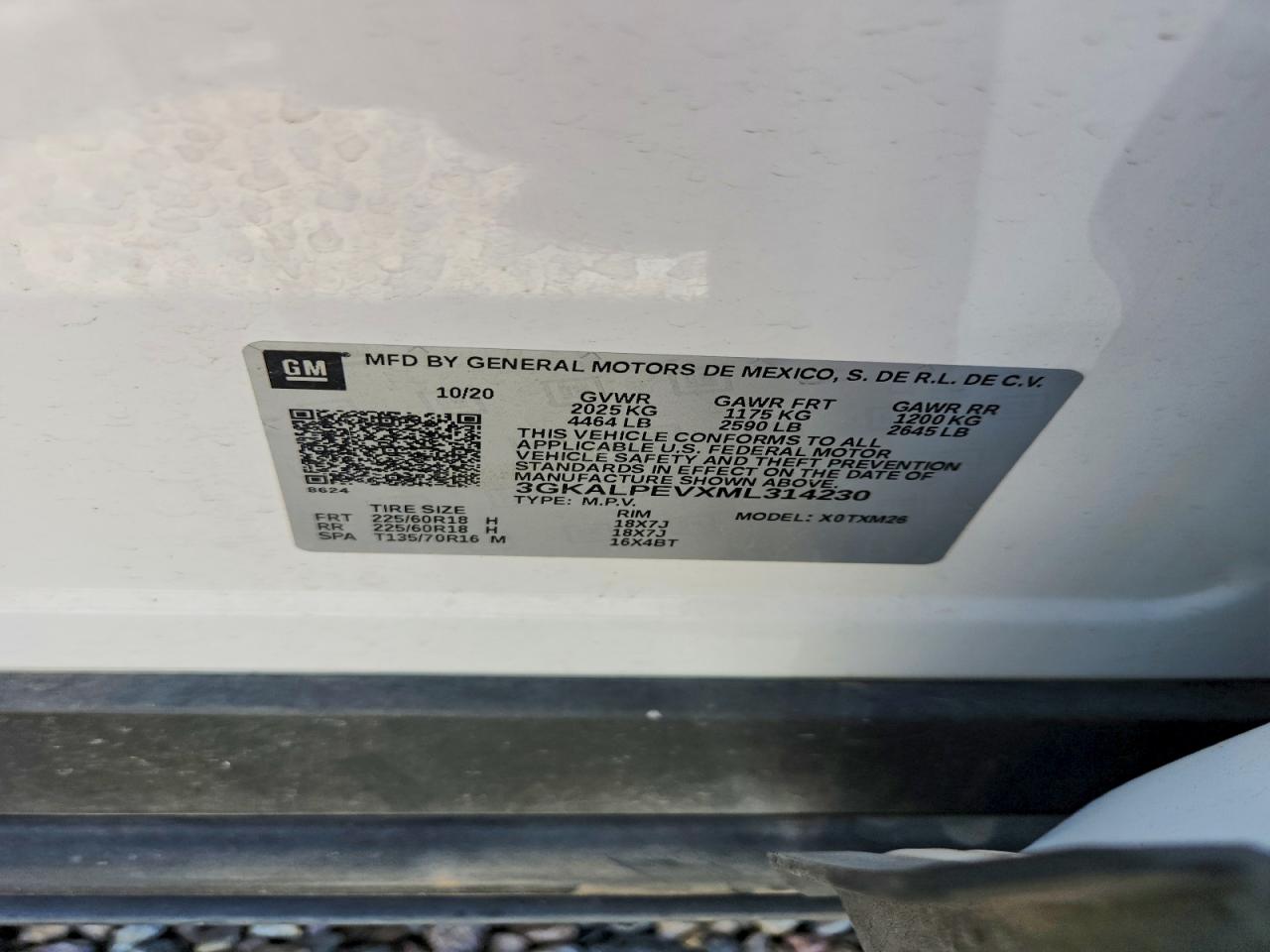 2021 Gmc Terrain Slt Белый vin: 3GKALPEVXML314230