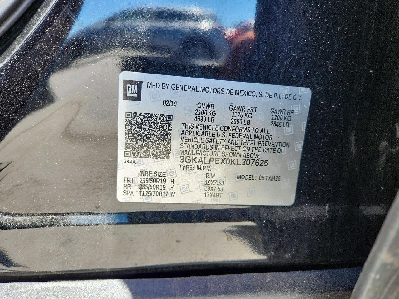 2019 Gmc Terrain Slt Black vin: 3GKALPEX0KL307625