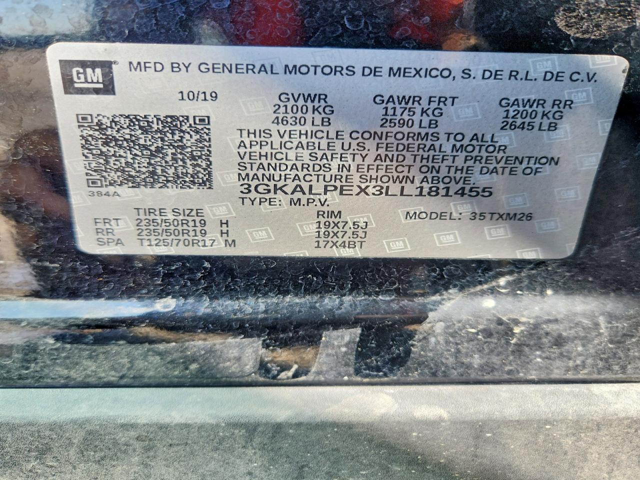 2020 Gmc Terrain Slt Black vin: 3GKALPEX3LL181455