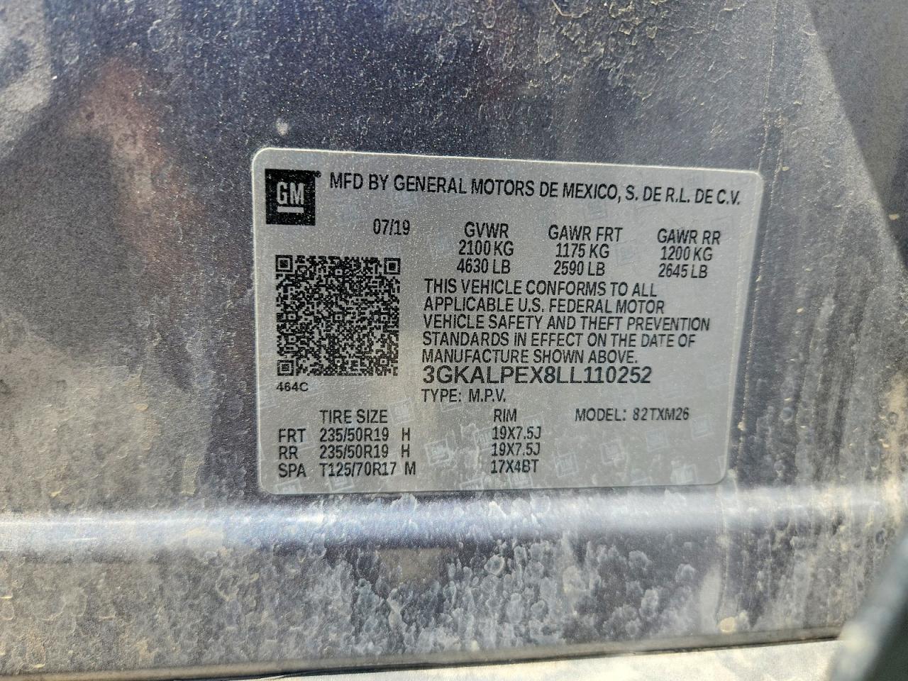 2020 Gmc Terrain Slt Gray vin: 3GKALPEX8LL110252