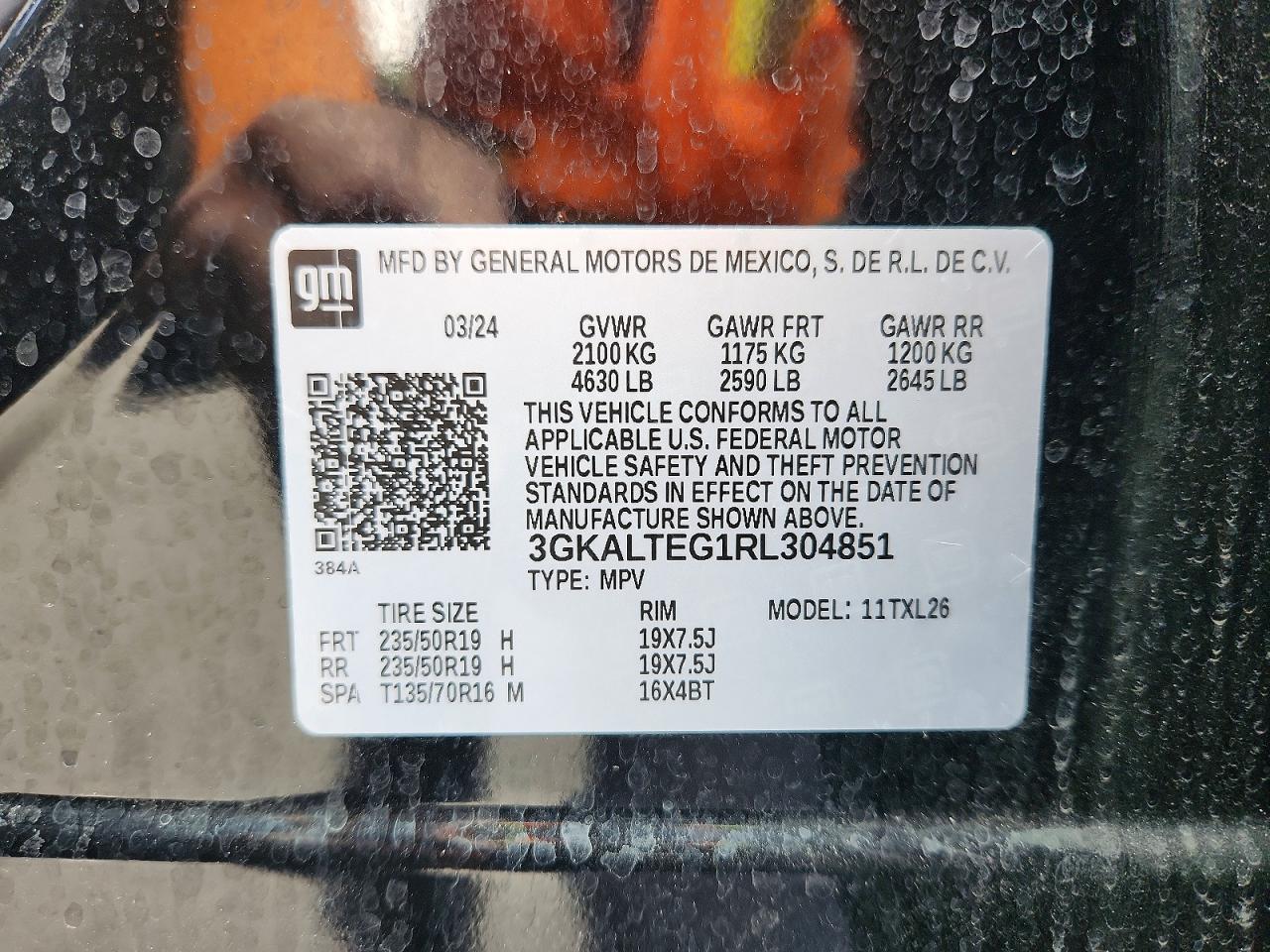 2024 Gmc Terrain Sle Black vin: 3GKALTEG1RL304851