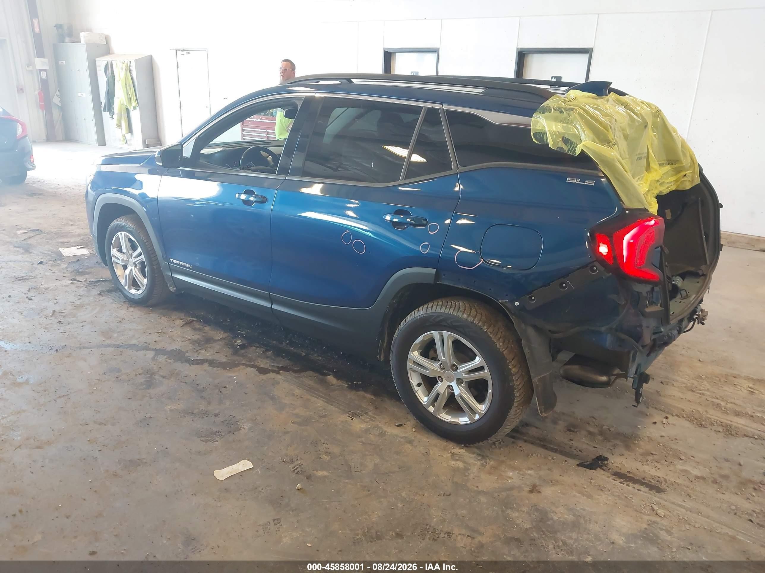 2019 Gmc Terrain Sle Синий vin: 3GKALTEV4KL286978