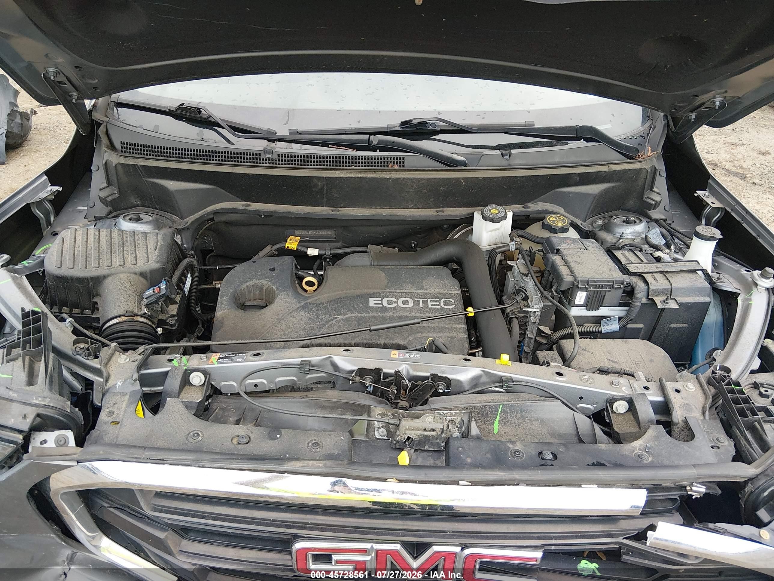 2020 Gmc Terrain Awd Sle Gray vin: 3GKALTEV4LL333279