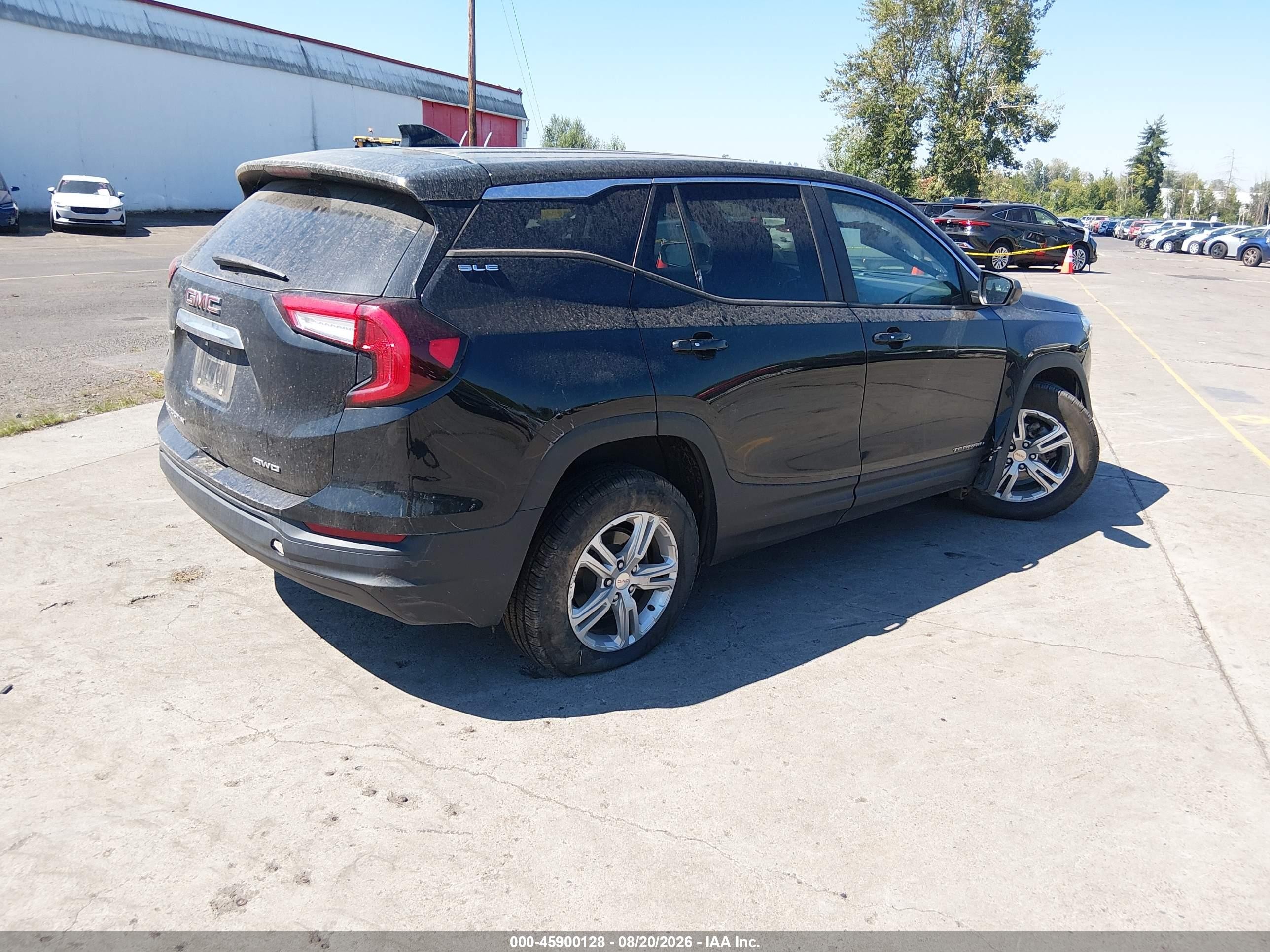 2022 Gmc Terrain Awd Sle Black vin: 3GKALTEV4NL162388