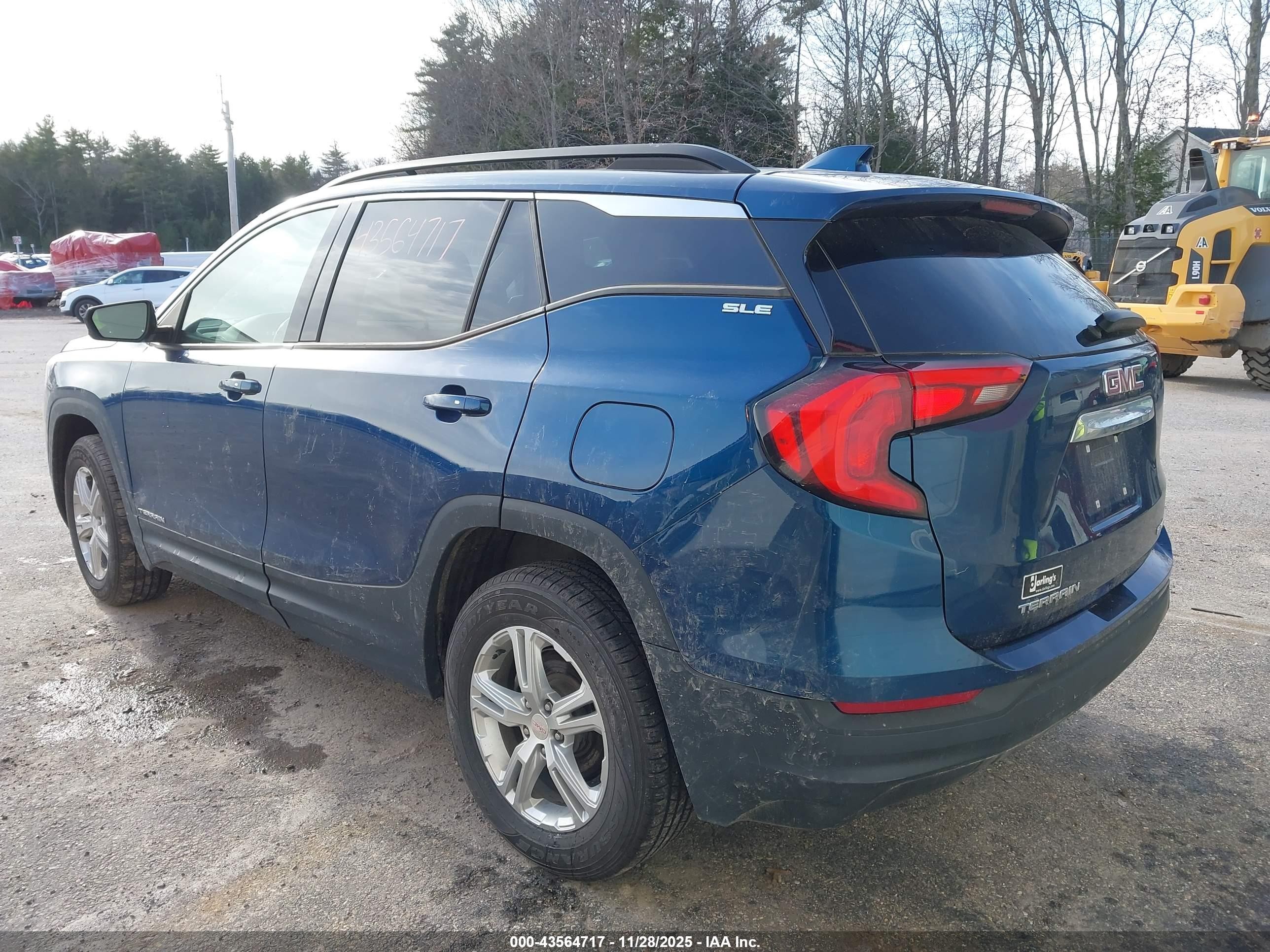 2020 Gmc Terrain Awd Sle Синий vin: 3GKALTEV5LL300906