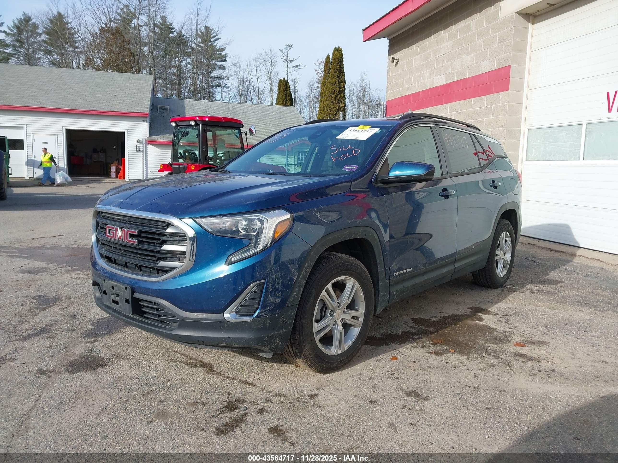 2020 Gmc Terrain Awd Sle Синий vin: 3GKALTEV5LL300906