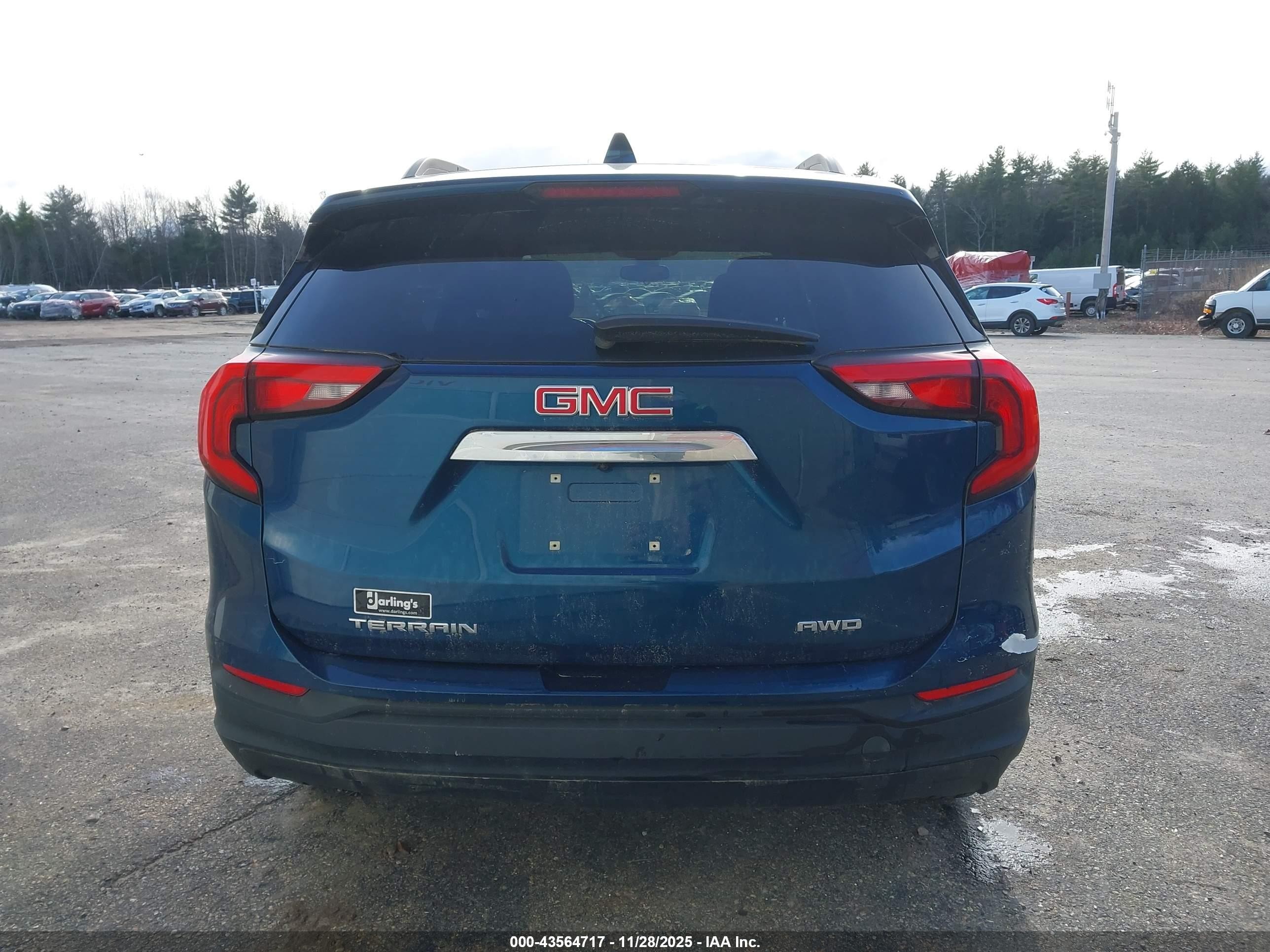 2020 Gmc Terrain Awd Sle Синий vin: 3GKALTEV5LL300906