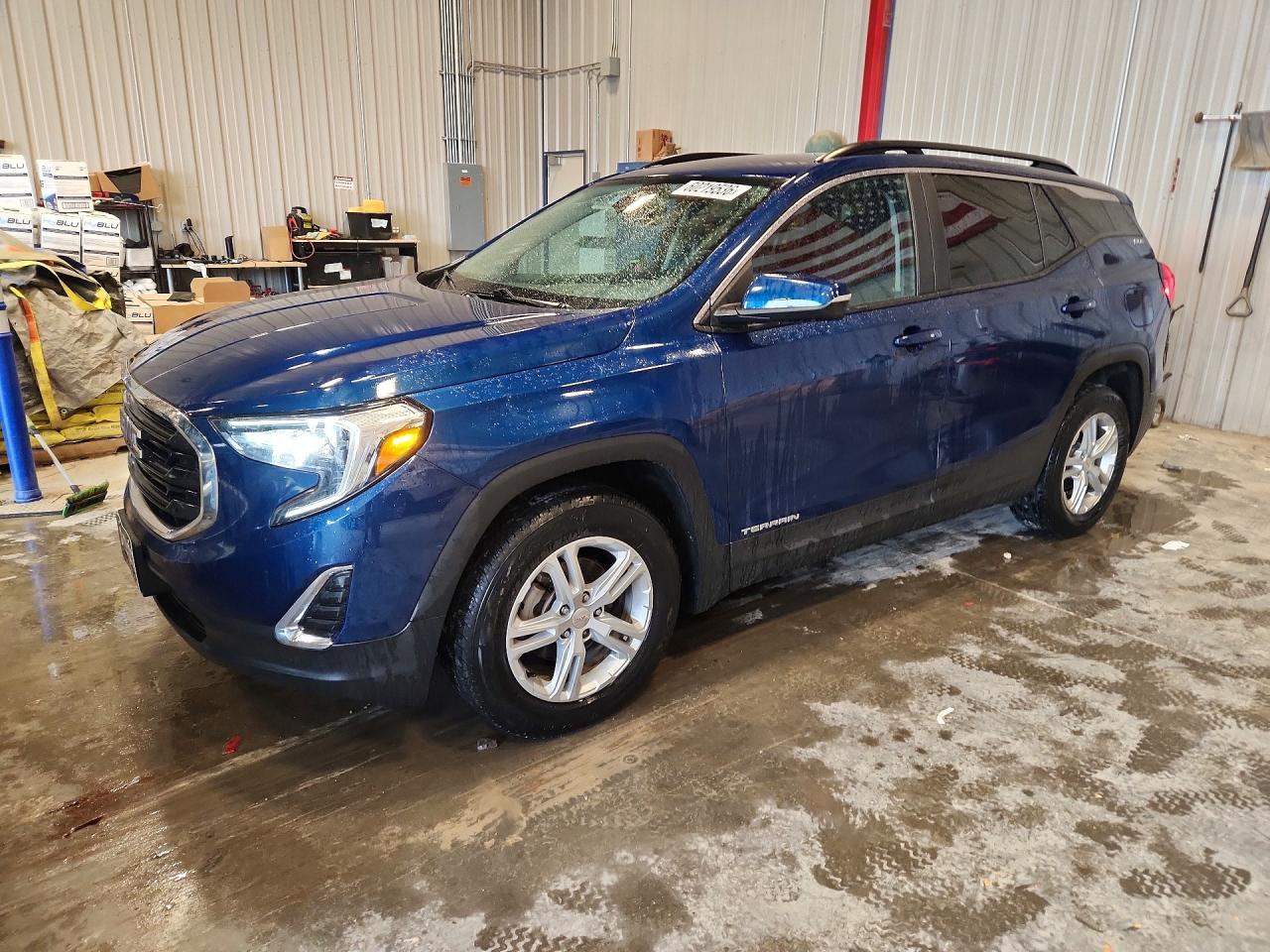 2021 Gmc Terrain Sle Синий vin: 3GKALTEV5ML324513