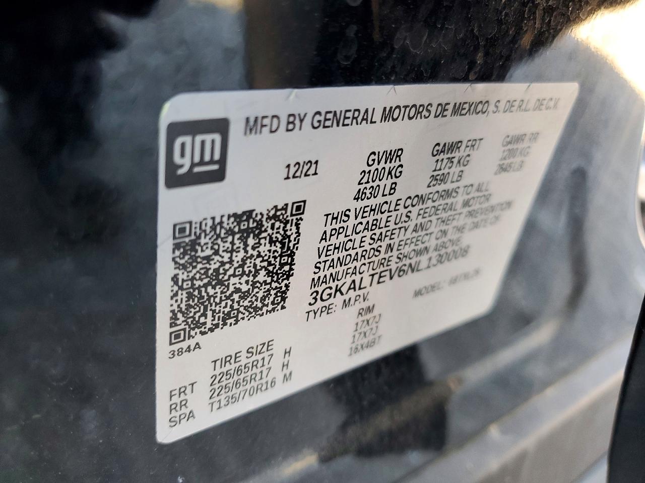 2022 Gmc Terrain Sle Black vin: 3GKALTEV6NL130008