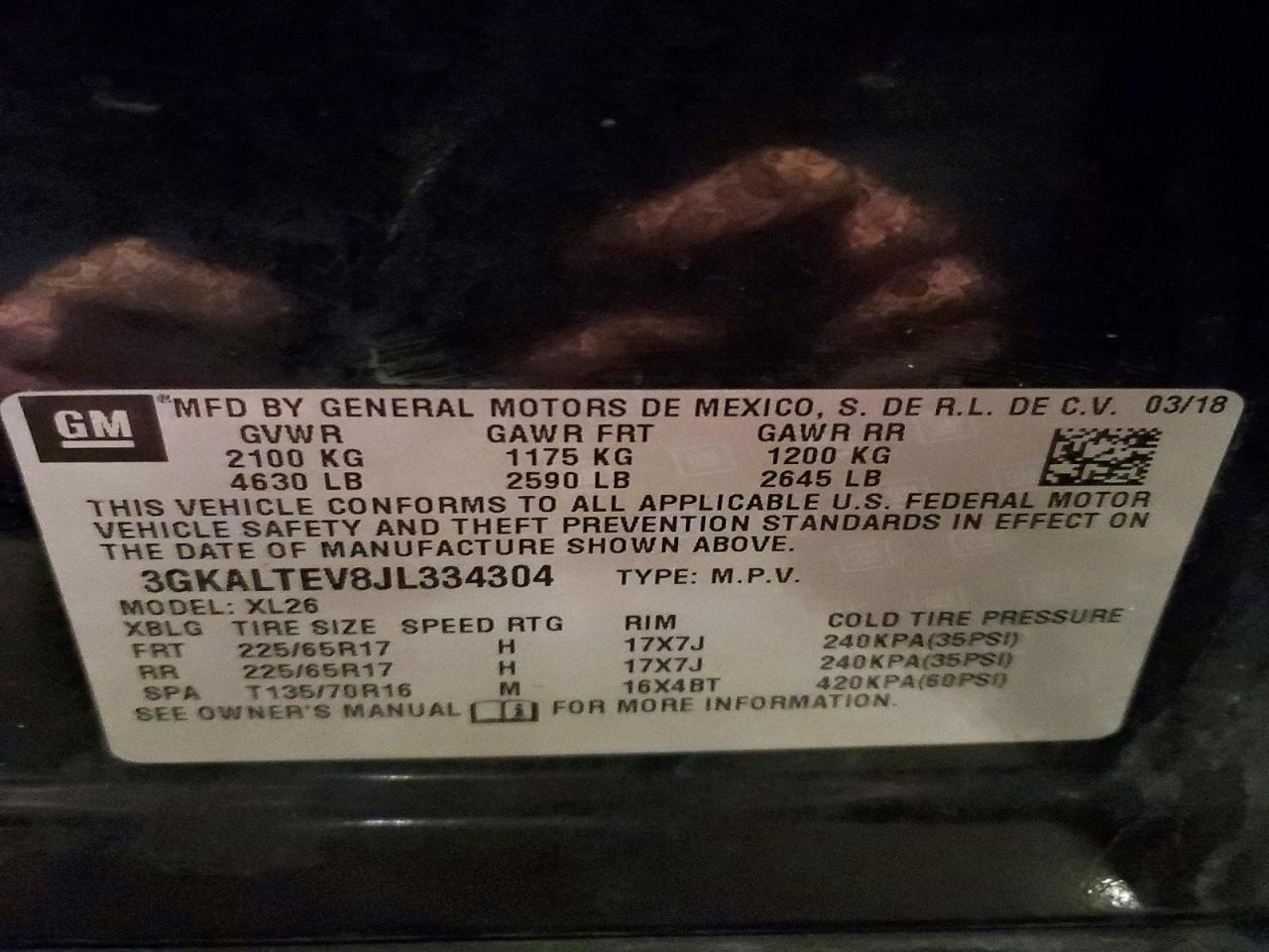 2018 Gmc Terrain Sle Black vin: 3GKALTEV8JL334304