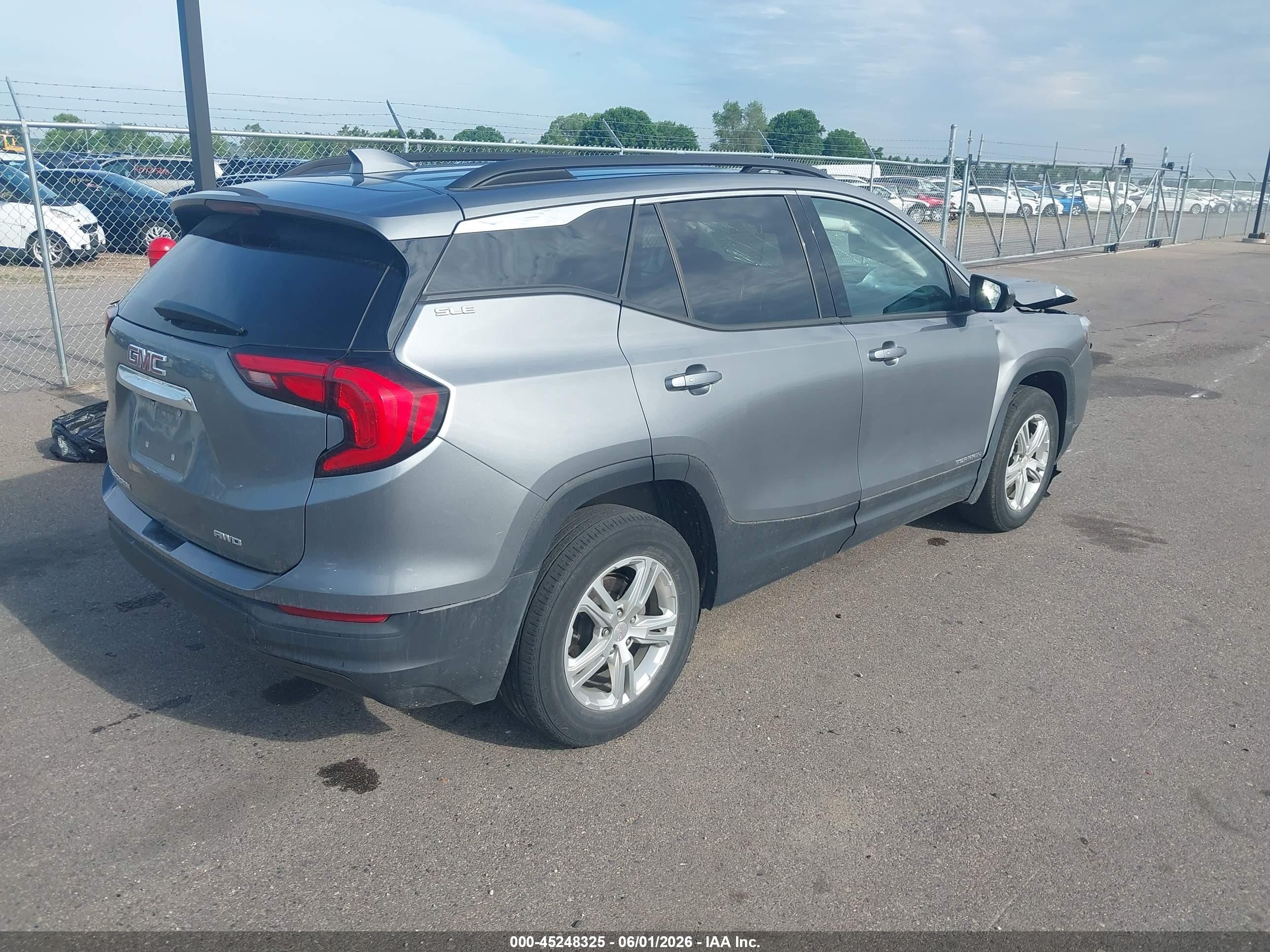 2020 Gmc Terrain Awd Sle Gray vin: 3GKALTEV8LL208611