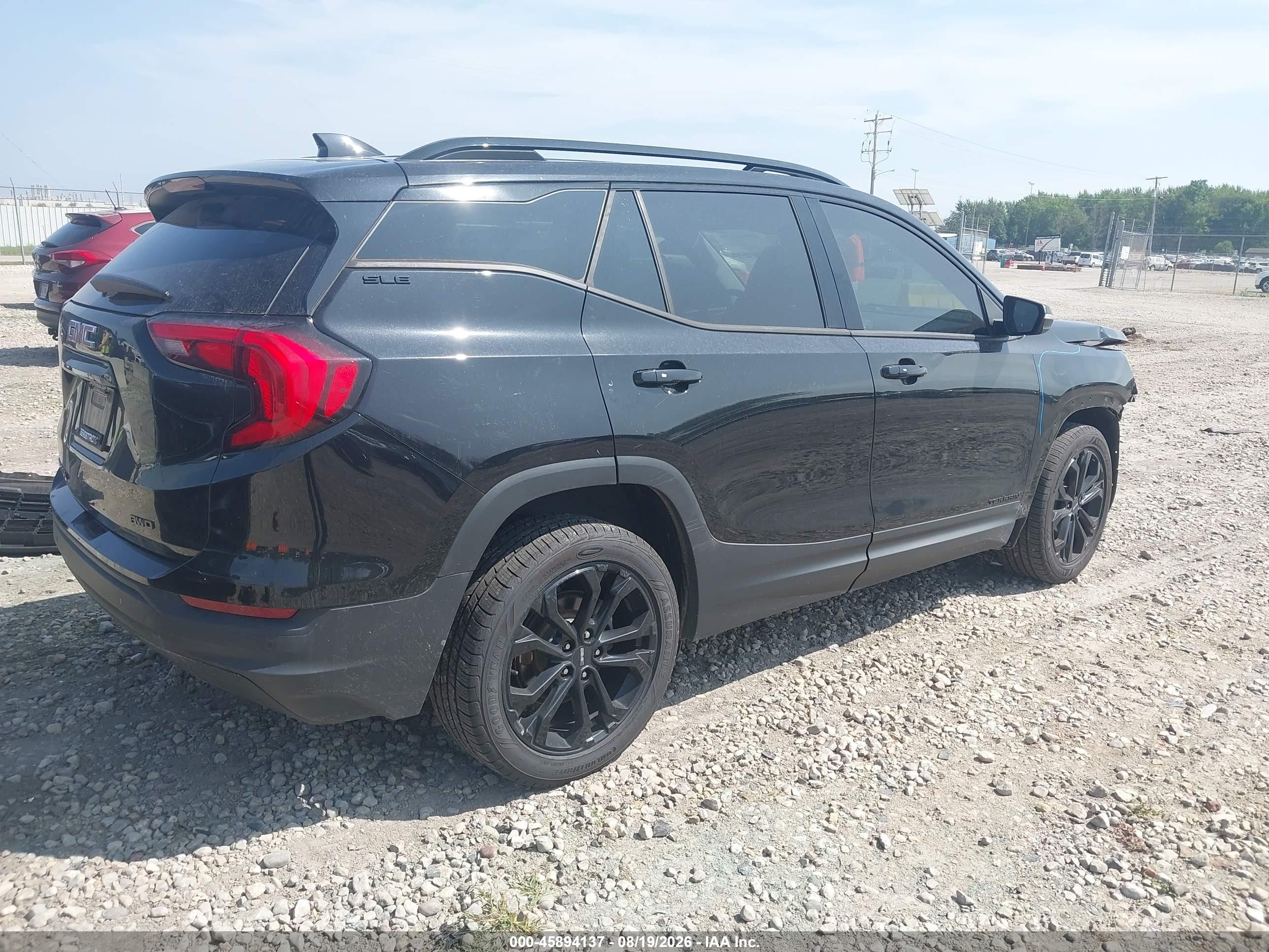 2019 Gmc Terrain Sle Black vin: 3GKALTEV9KL328240