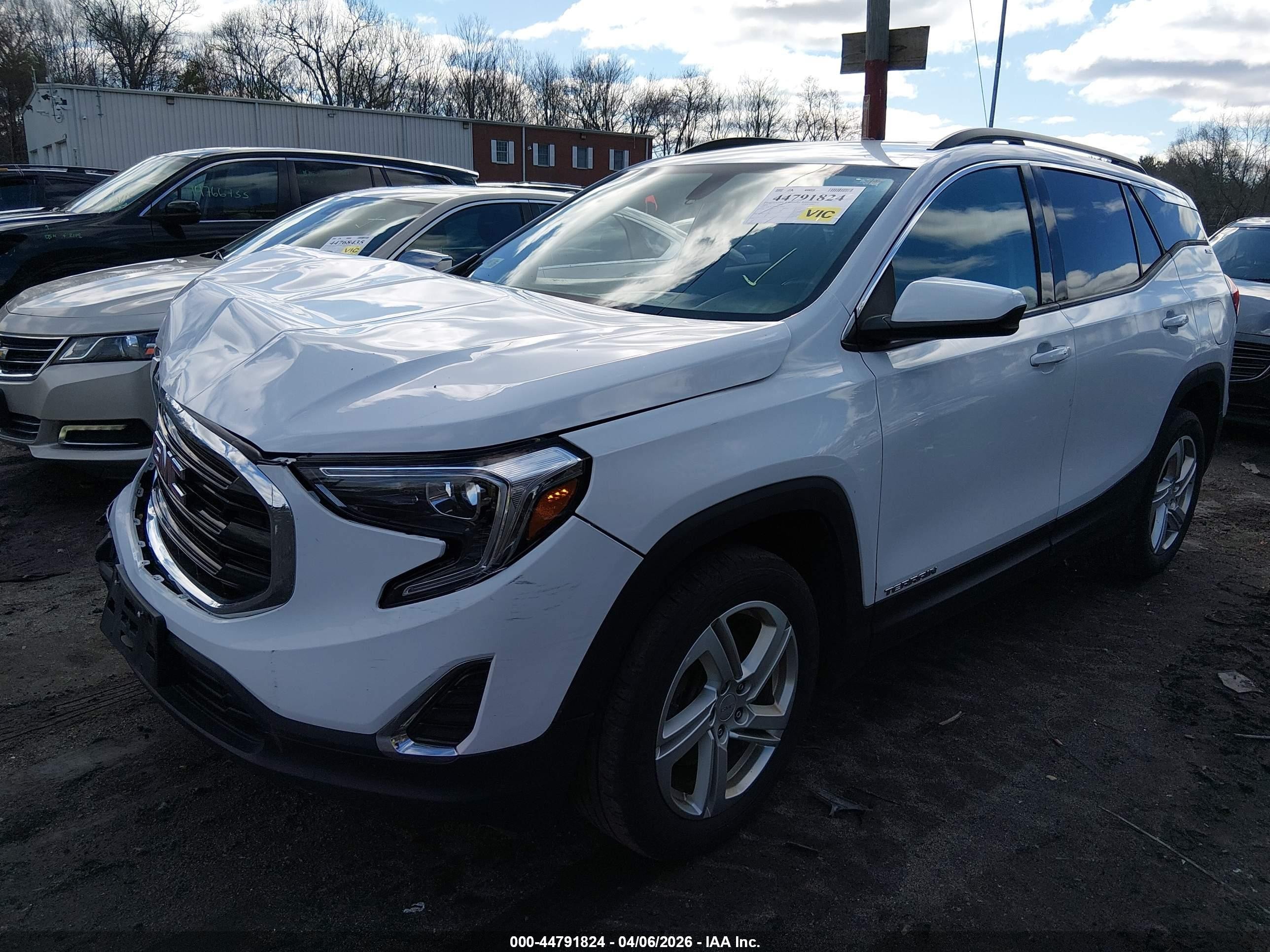 2018 Gmc Terrain Sle White vin: 3GKALTEX9JL133805