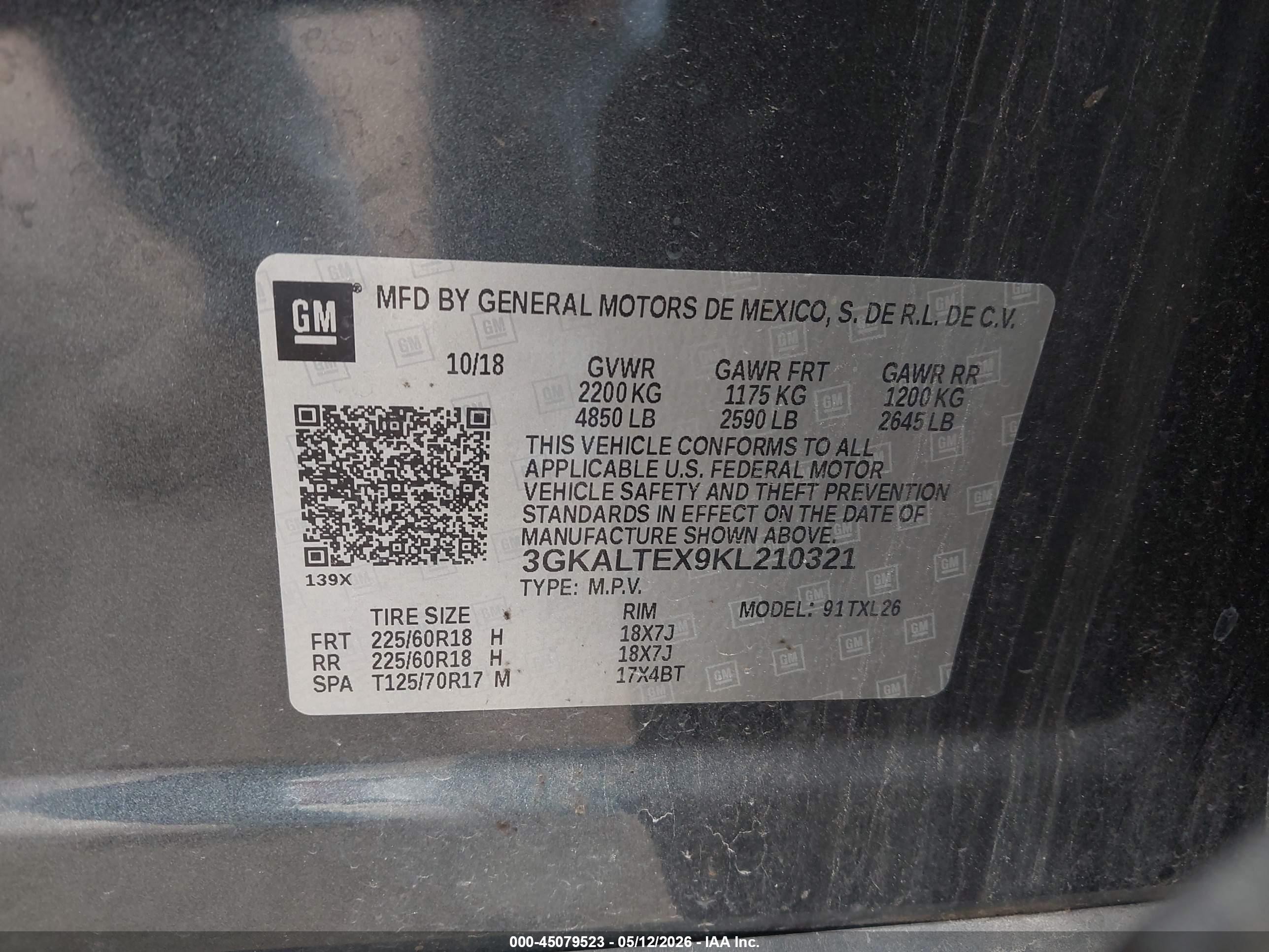 2019 Gmc Terrain Sle Черный vin: 3GKALTEX9KL210321