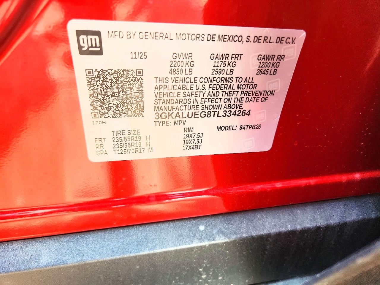 2026 Gmc Terrain Elevation Red vin: 3GKALUEG8TL334264