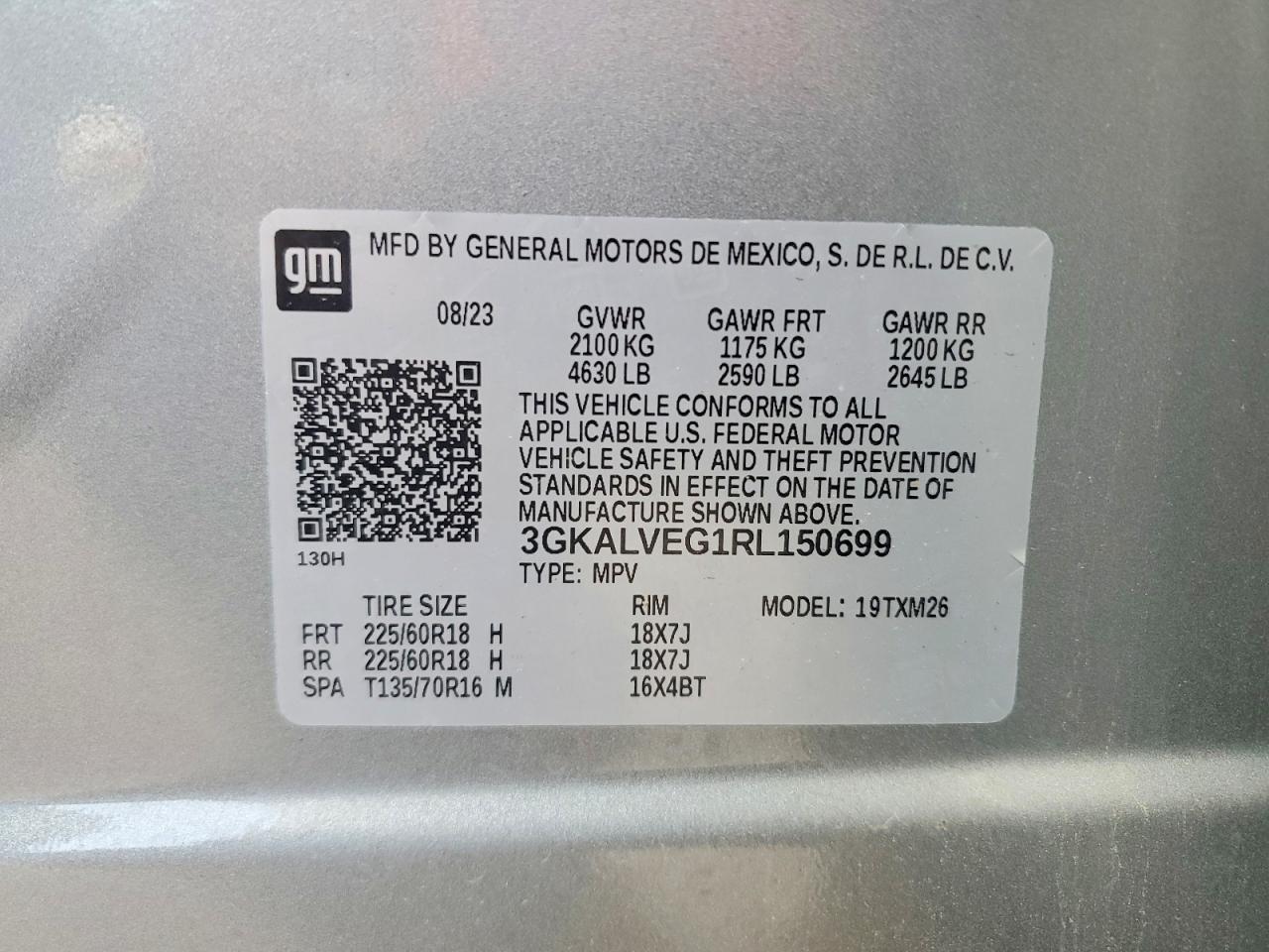 2024 Gmc Terrain Slt Silver vin: 3GKALVEG1RL150699