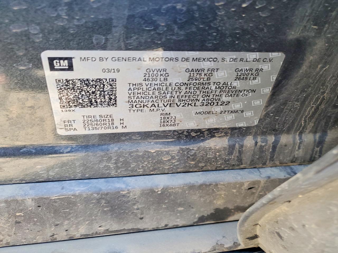 2019 Gmc Terrain Slt Gray vin: 3GKALVEV2KL320122