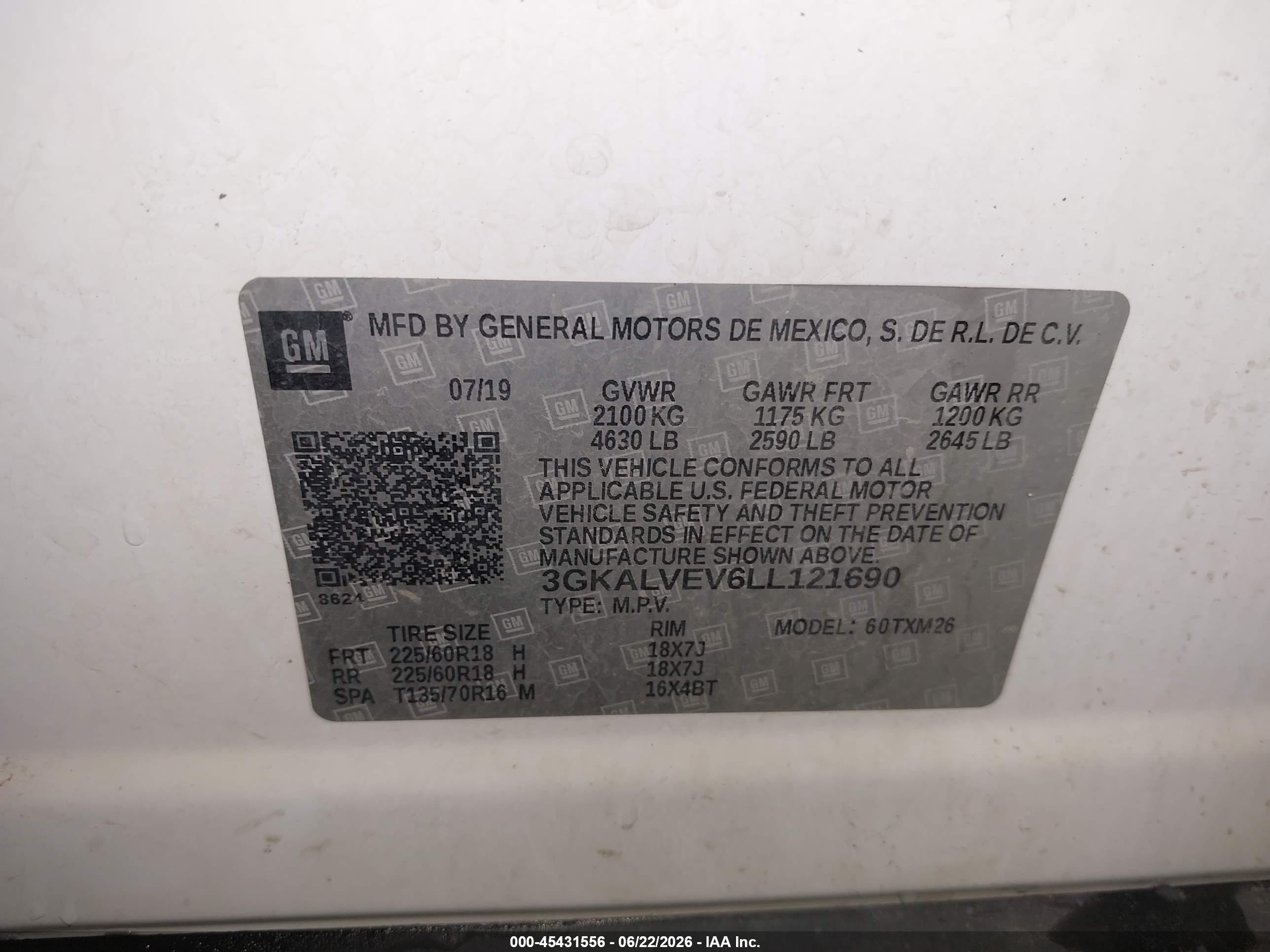 2020 Gmc Terrain Awd Slt White vin: 3GKALVEV6LL121690