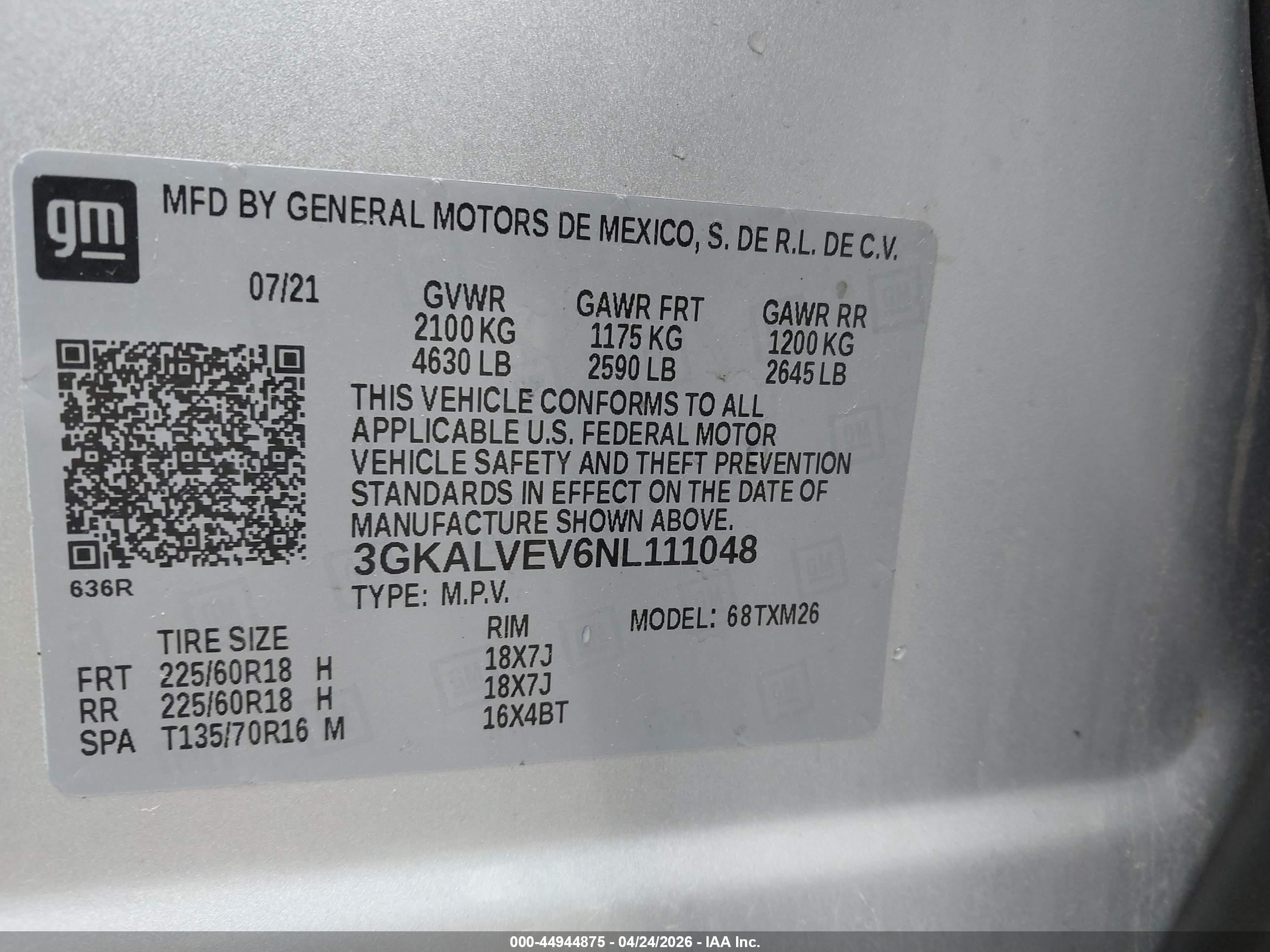2022 Gmc Terrain Awd Slt Silver vin: 3GKALVEV6NL111048