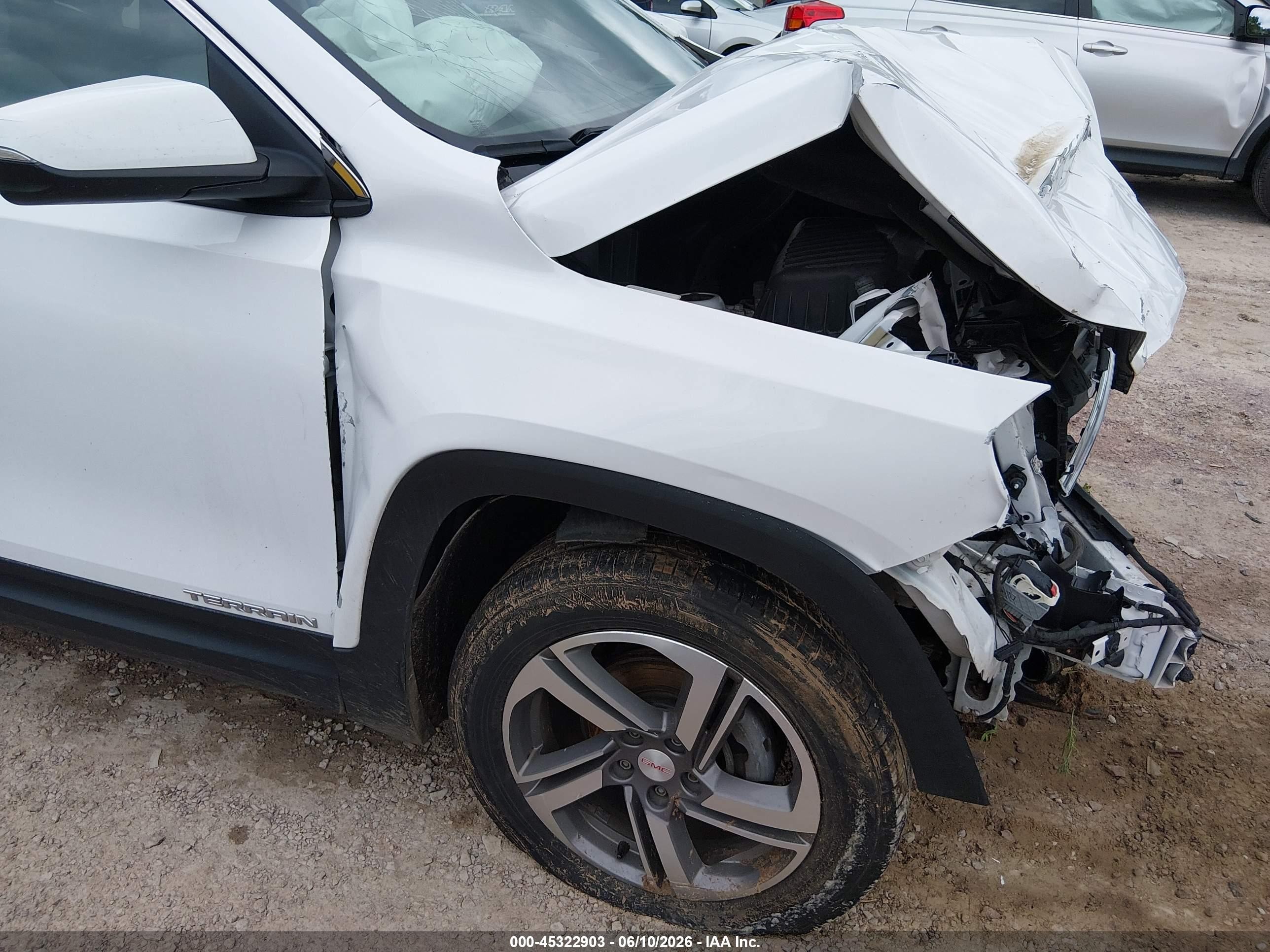 2019 Gmc Terrain Slt White vin: 3GKALVEV8KL334364