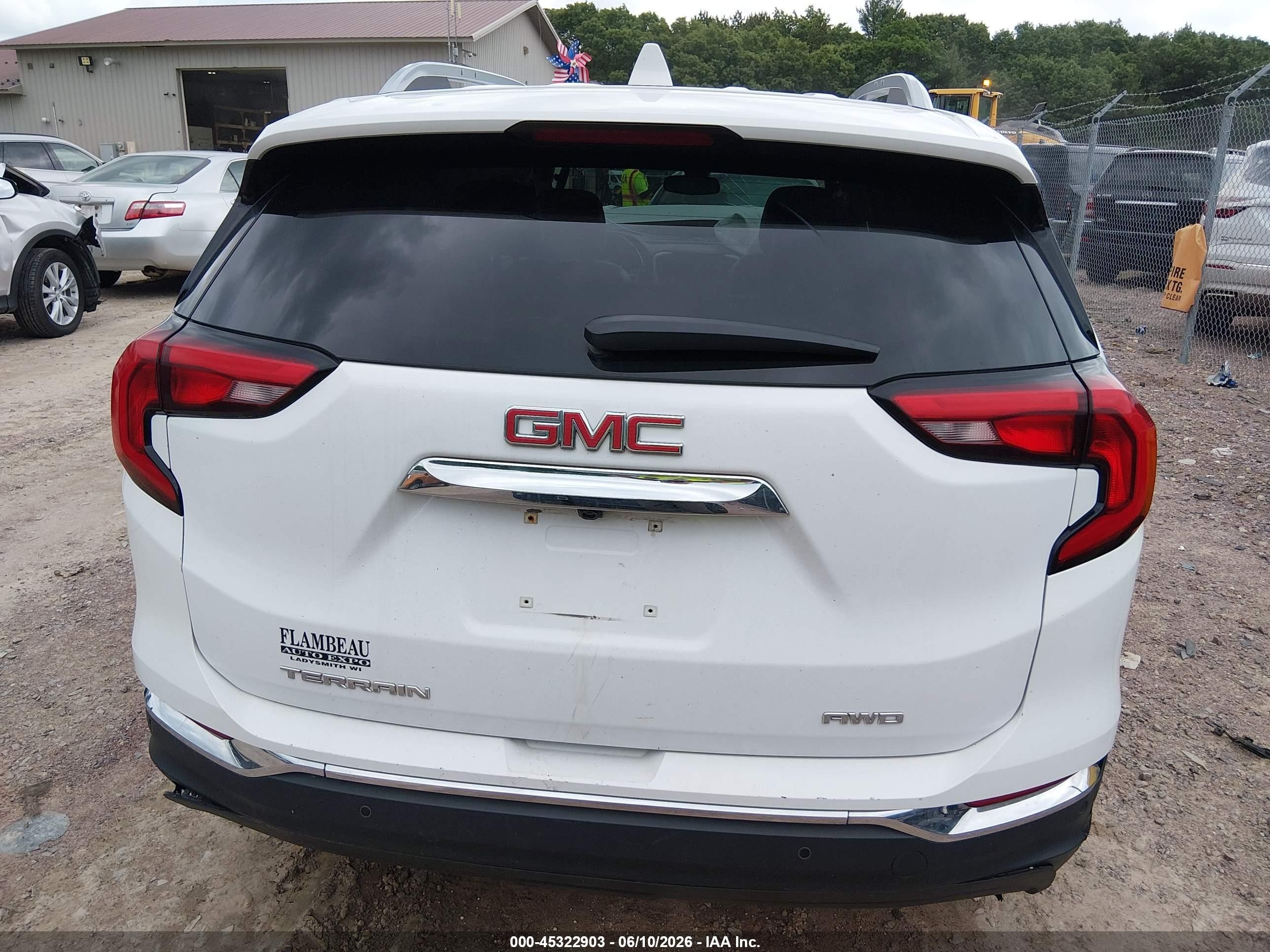 2019 Gmc Terrain Slt White vin: 3GKALVEV8KL334364