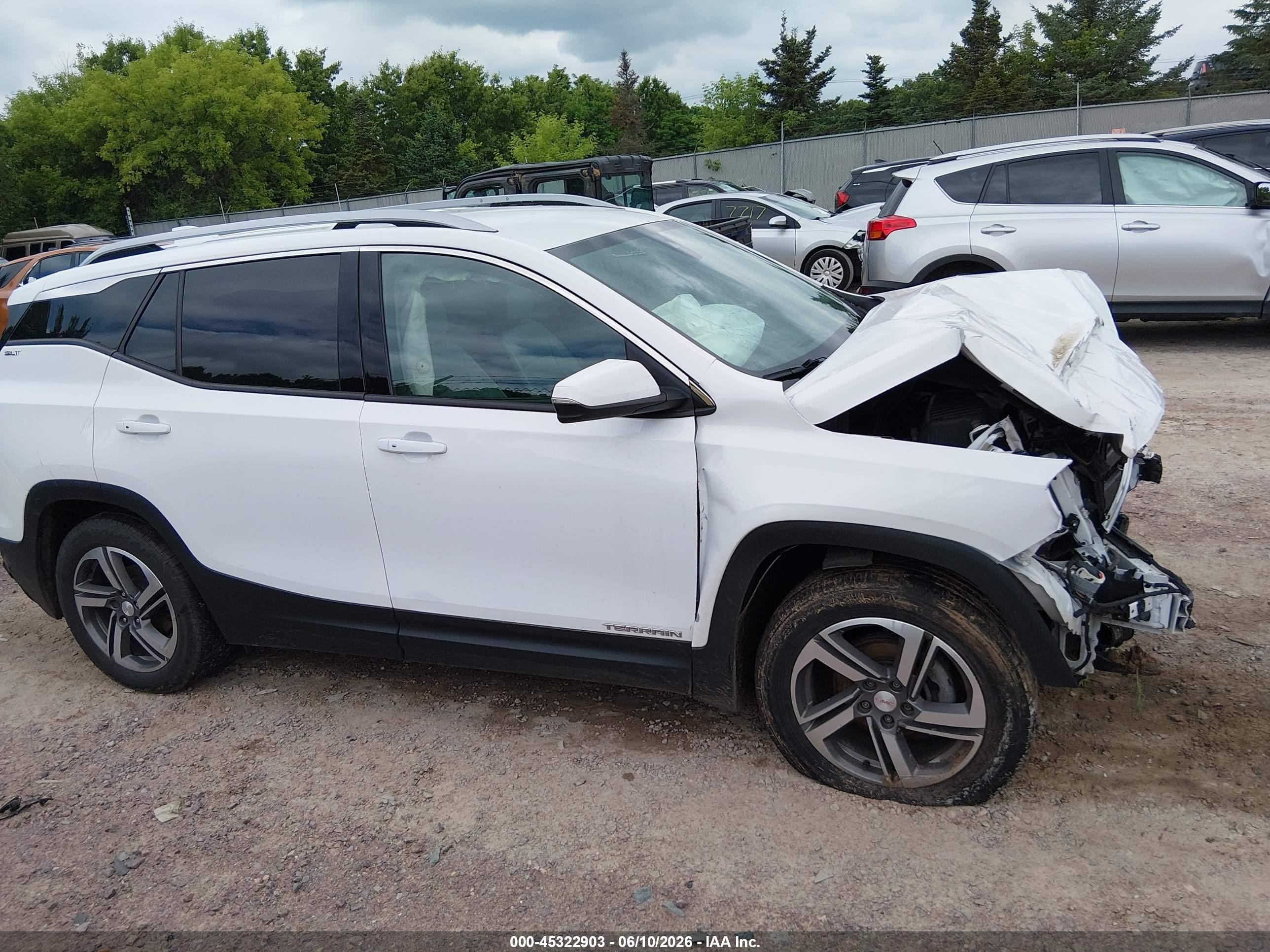 2019 Gmc Terrain Slt White vin: 3GKALVEV8KL334364