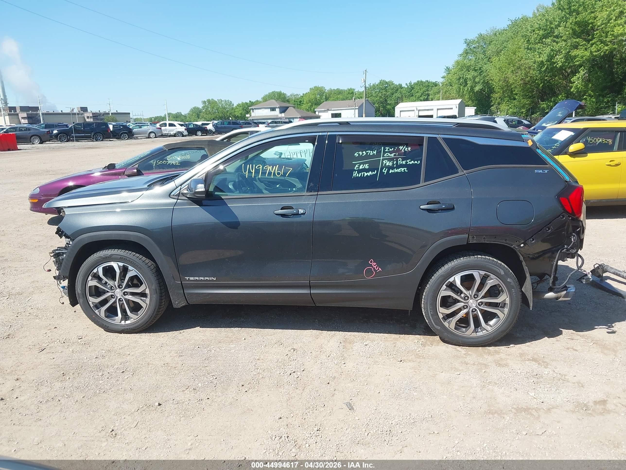 2020 Gmc Terrain Awd Slt Gray vin: 3GKALVEX1LL271238