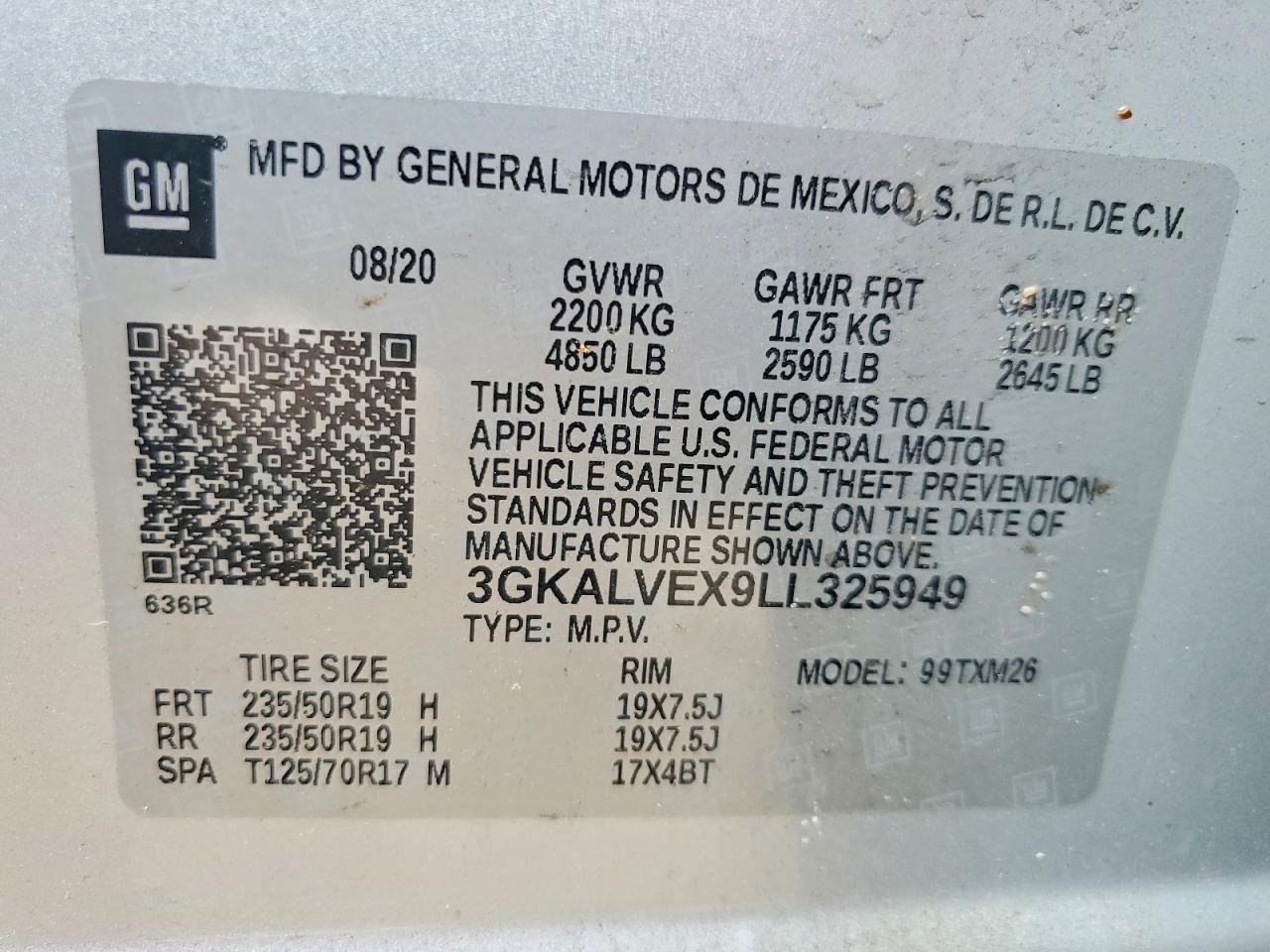 2020 Gmc Terrain Slt Silver vin: 3GKALVEX9LL325949