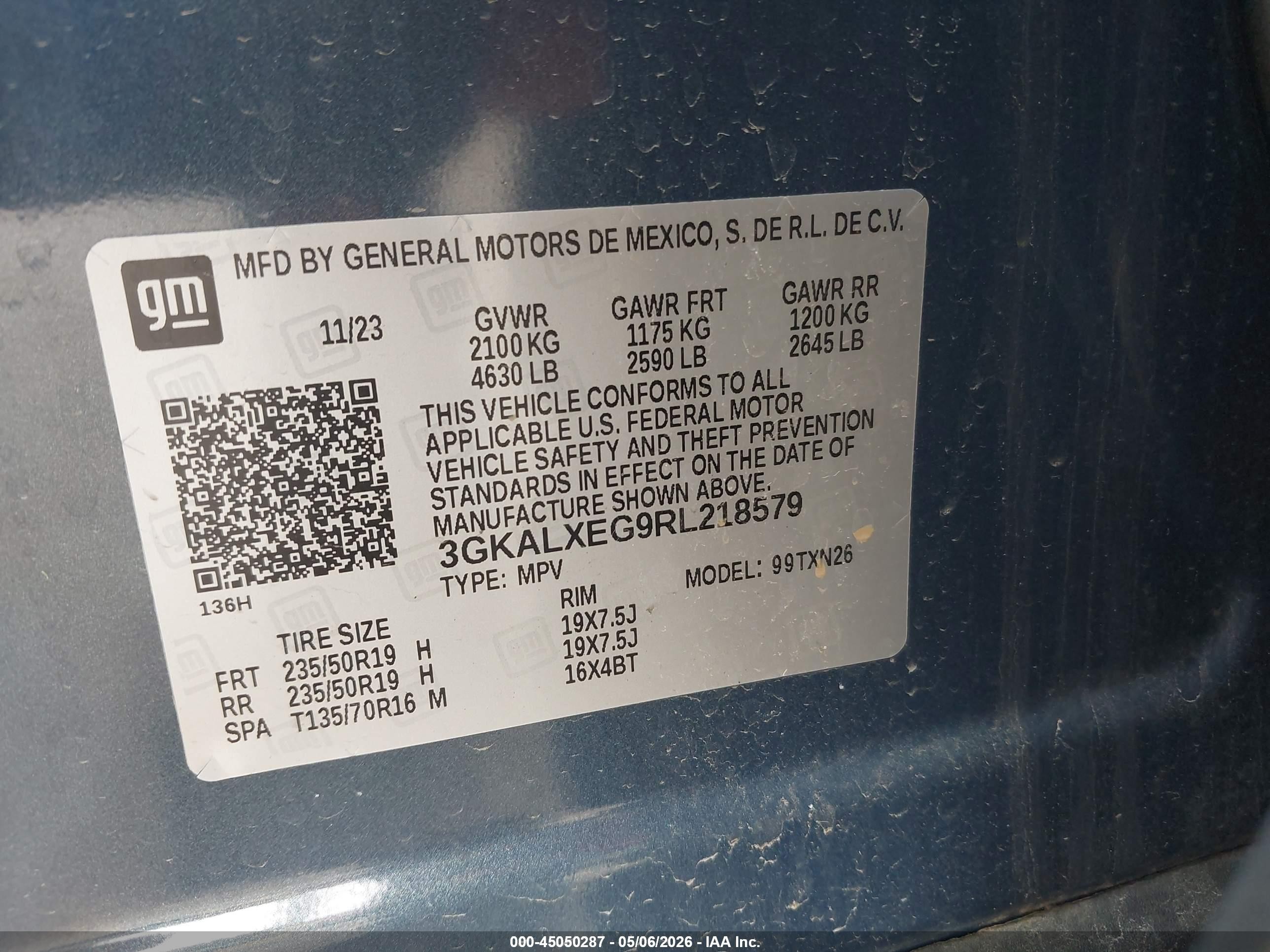 2024 Gmc Terrain Awd Denali Синий vin: 3GKALXEG9RL218579