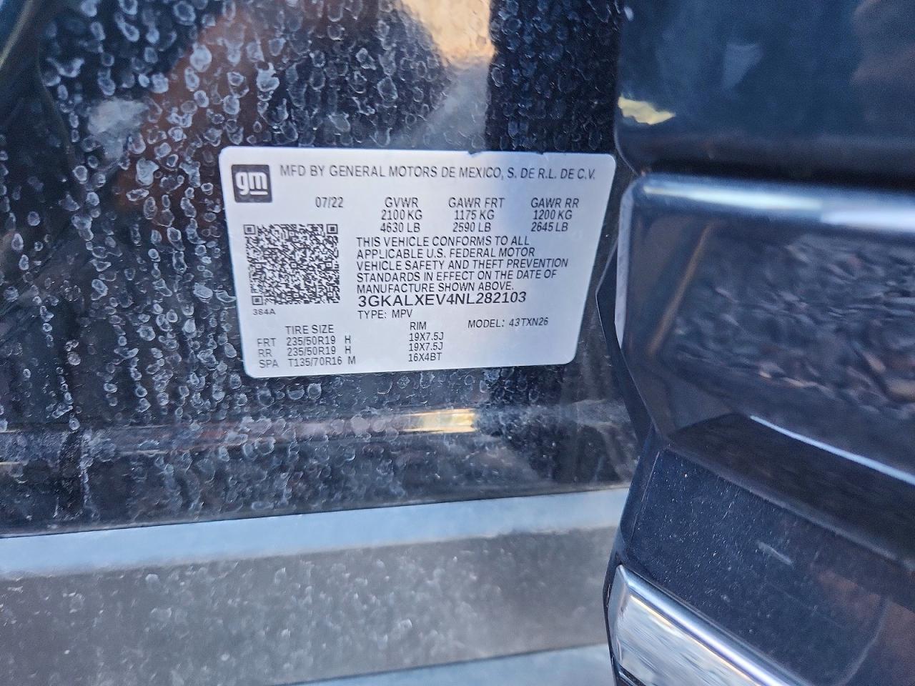 2022 Gmc Terrain Denali Черный vin: 3GKALXEV4NL282103