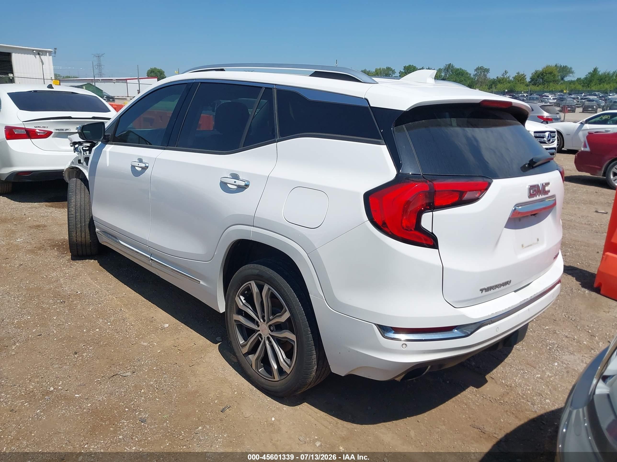 2019 Gmc Terrain Denali White vin: 3GKALXEX6KL131597