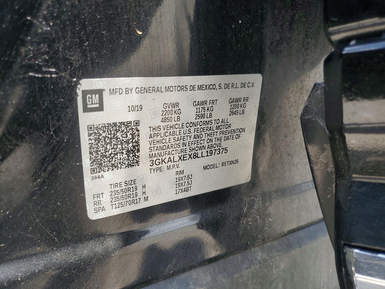 2020 Gmc Terrain Denali Black vin: 3GKALXEX8LL197375