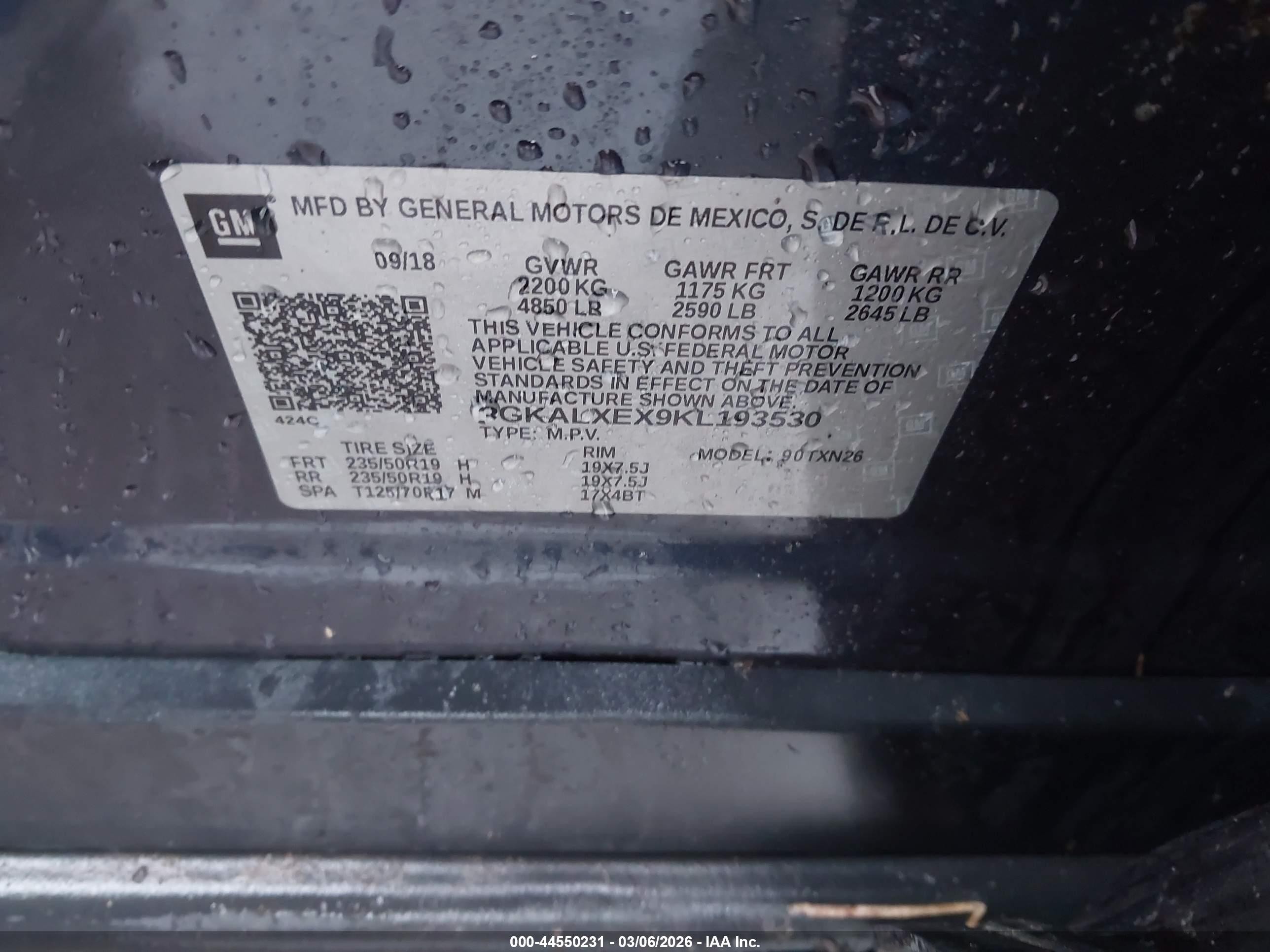 2019 Gmc Terrain Denali Dark Blue vin: 3GKALXEX9KL193530