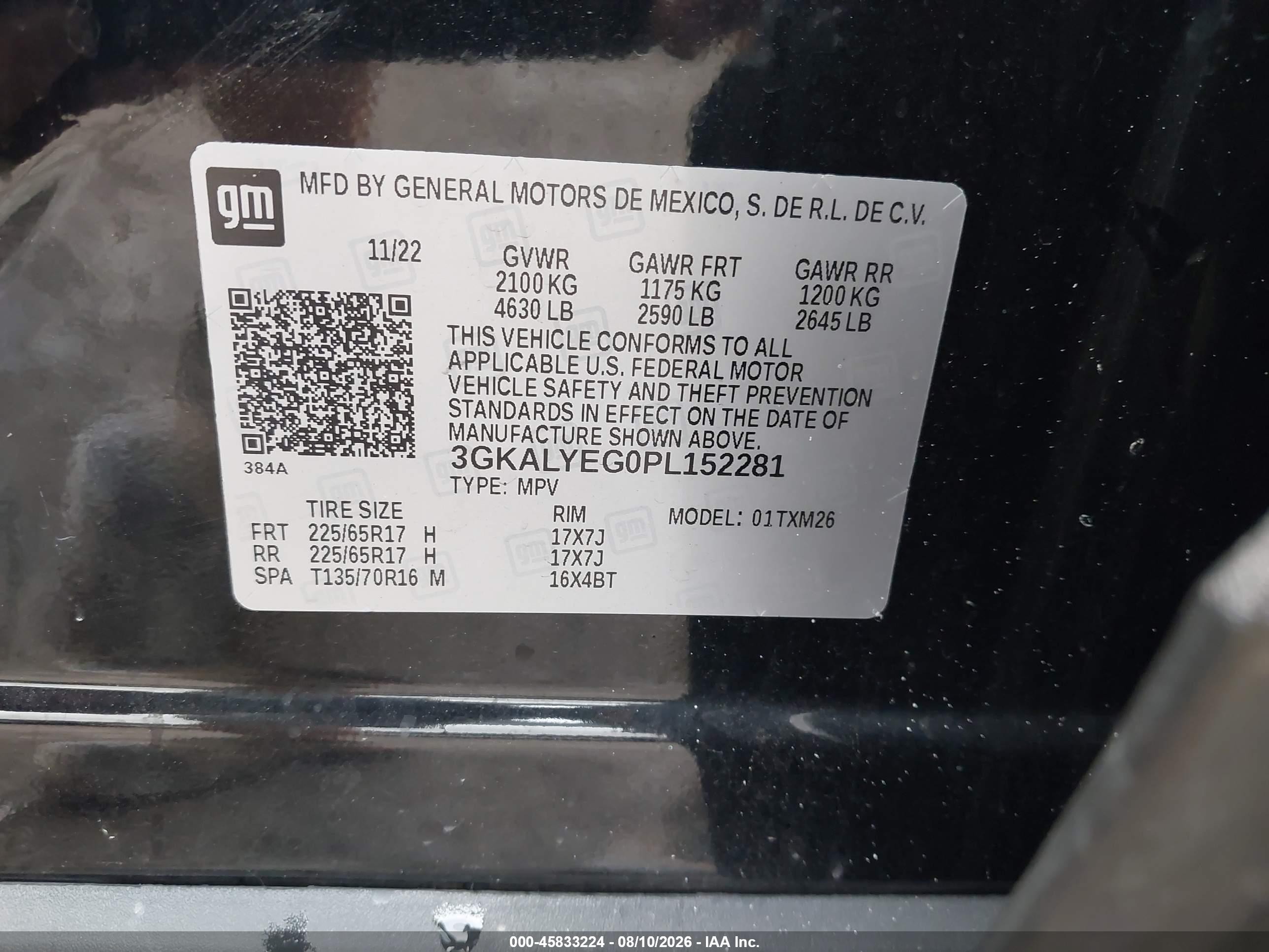 2023 Gmc Terrain Awd At4 Black vin: 3GKALYEG0PL152281