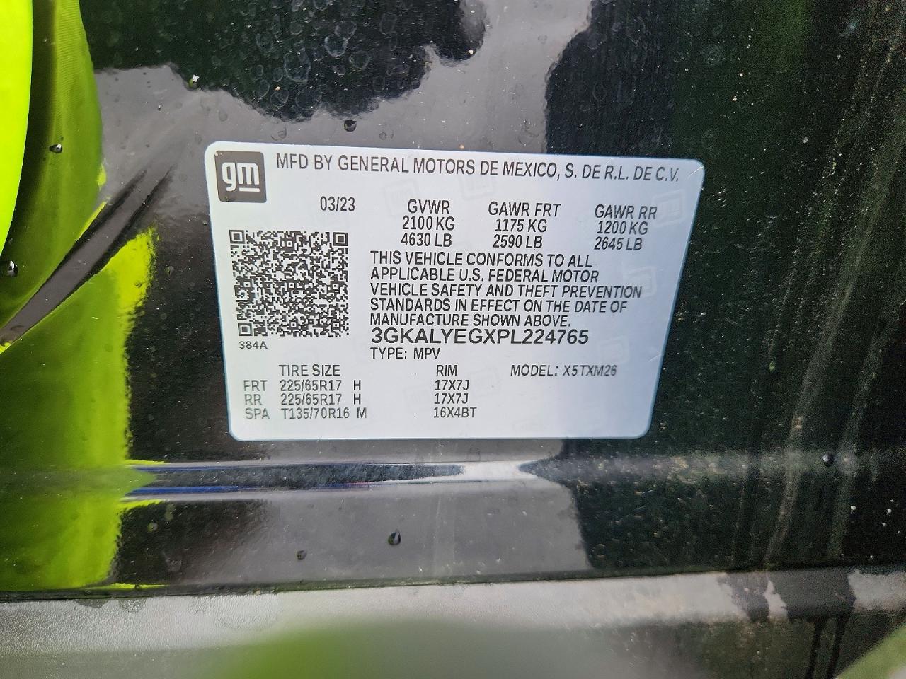 2023 Gmc Terrain At4 Black vin: 3GKALYEGXPL224765