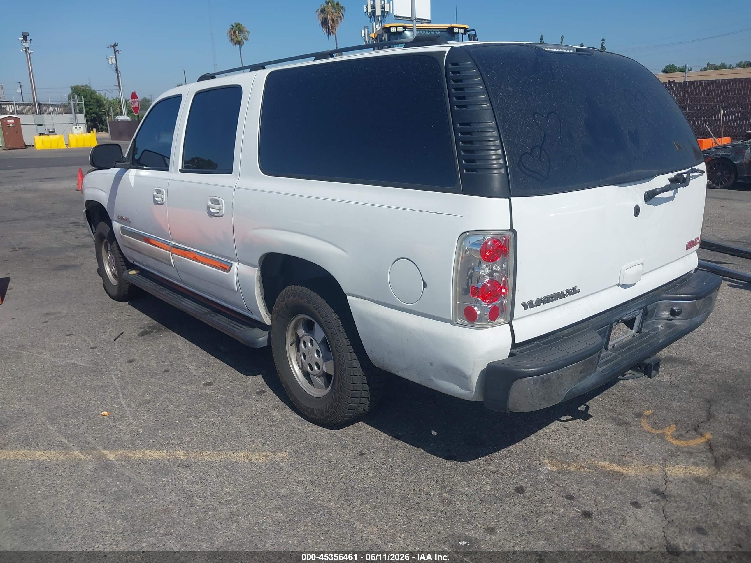 2003 Gmc Yukon Xl 1500 Sle White vin: 3GKEC16T03G225575