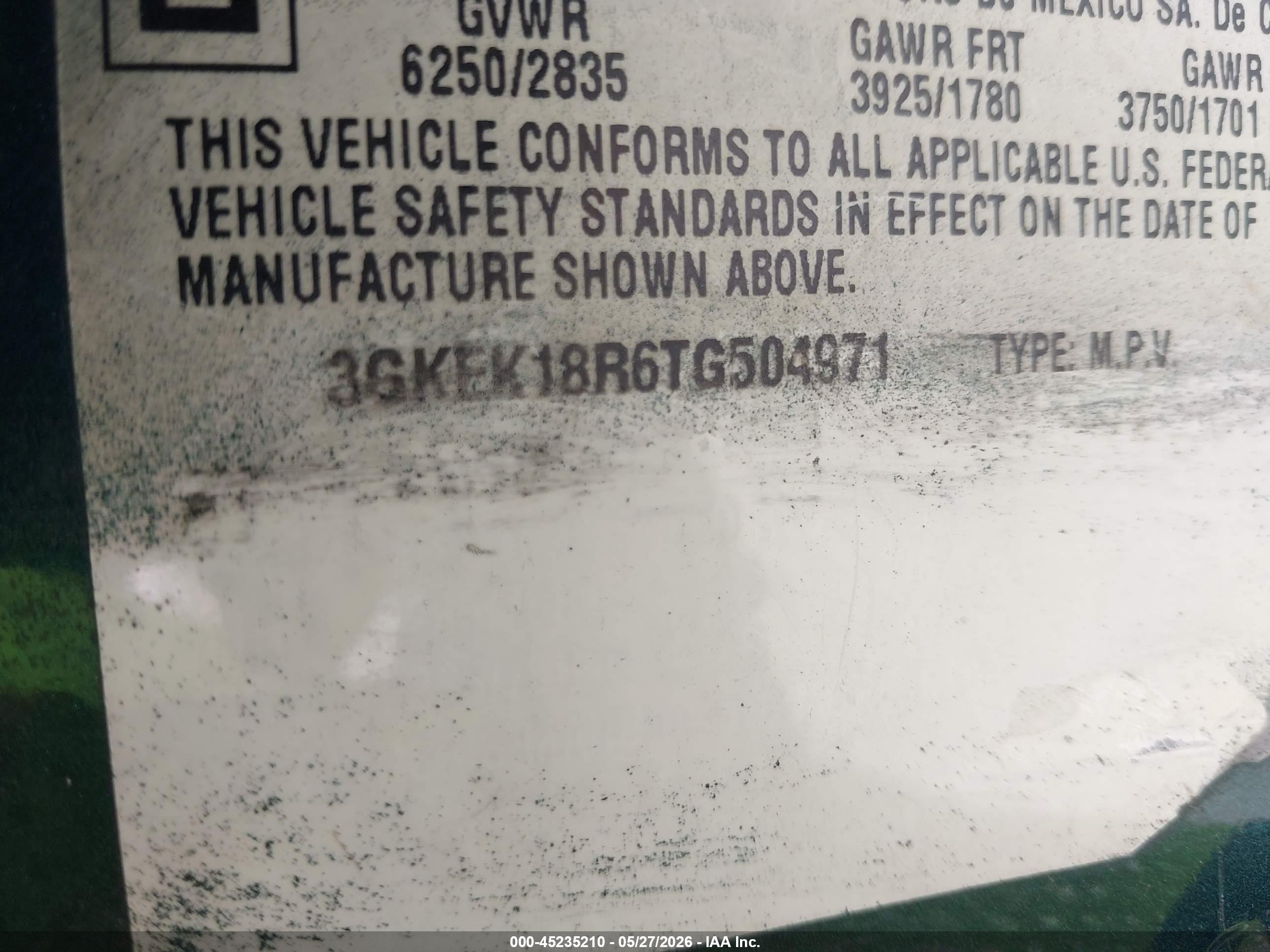 1996 Gmc Yukon   Green vin: 3GKEK18R6TG504971